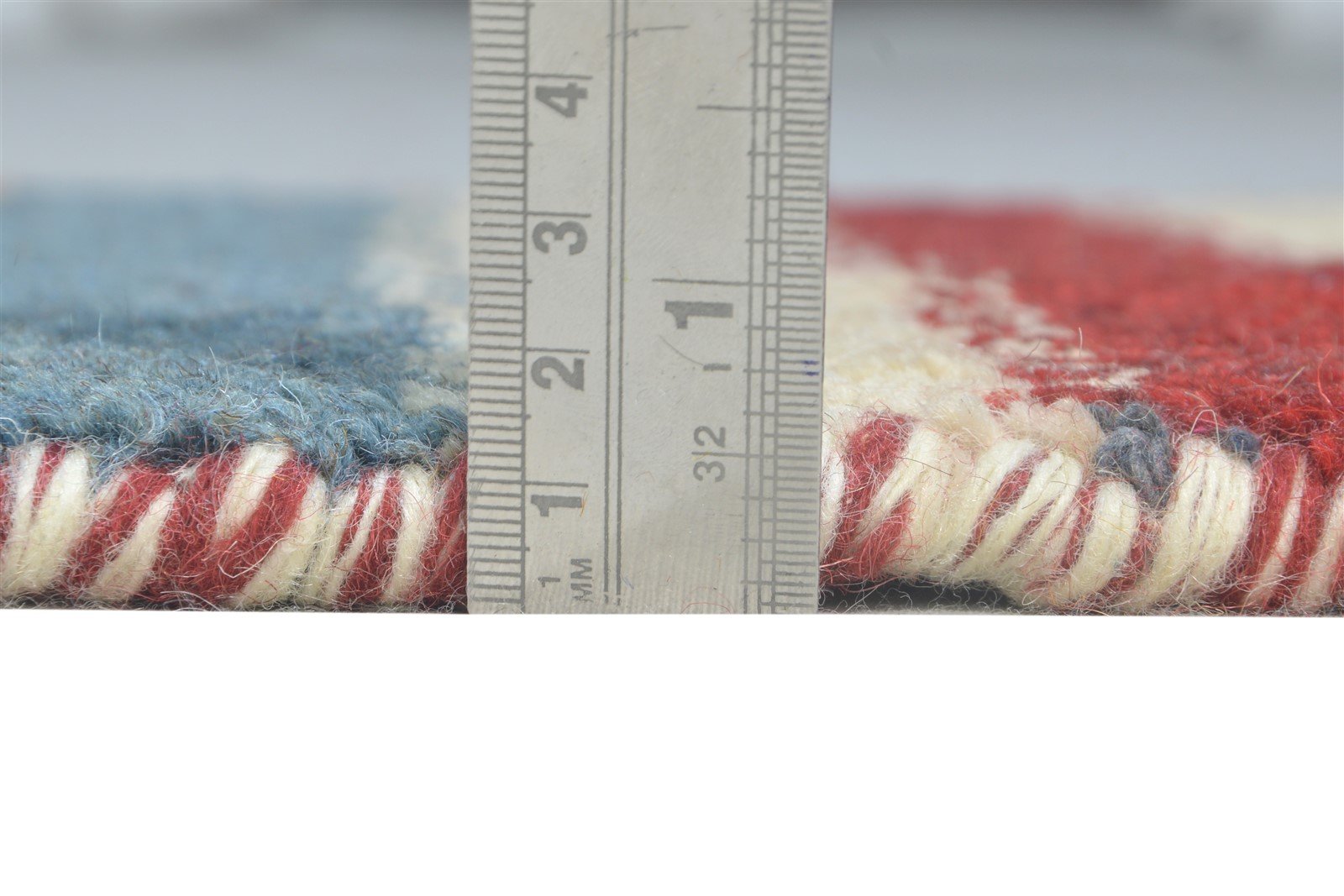 1X2 Rug Wool Multi Color Southwestern Hand Knotted Gabbeh Striped Small Carpet 7865059704981