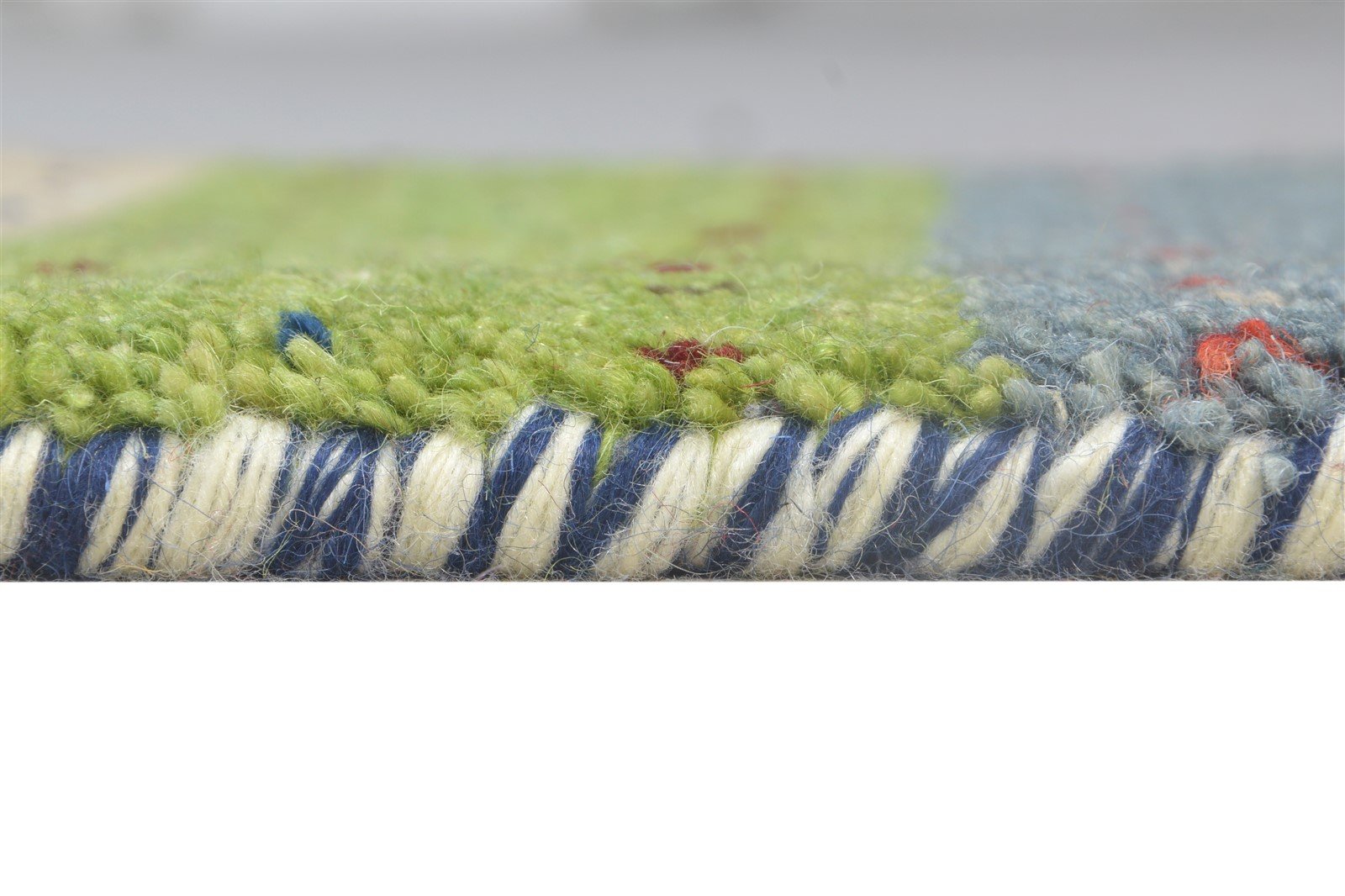 Janet 1X2 Rug Wool Multi Color Southwestern Hand Knotted Gabbeh Striped 7865090113685