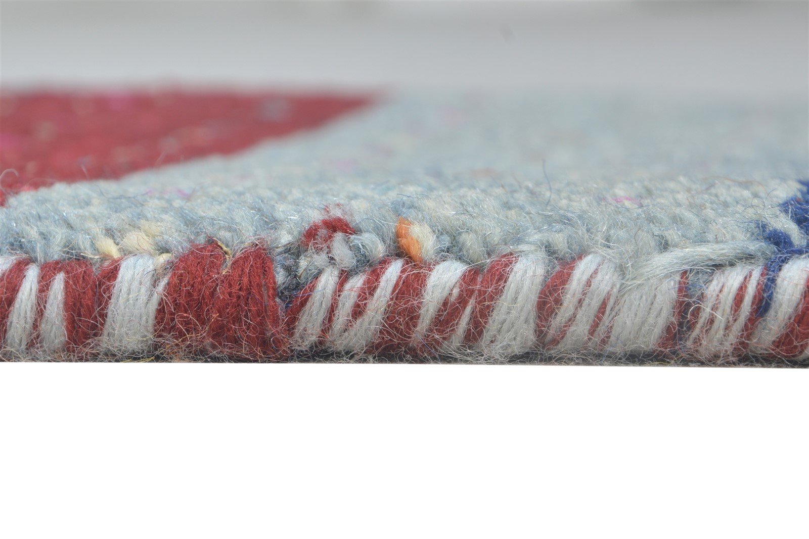 1X2 Rug Wool Multi Color Southwestern Hand Knotted Gabbeh Striped Small Carpet 7865087754389