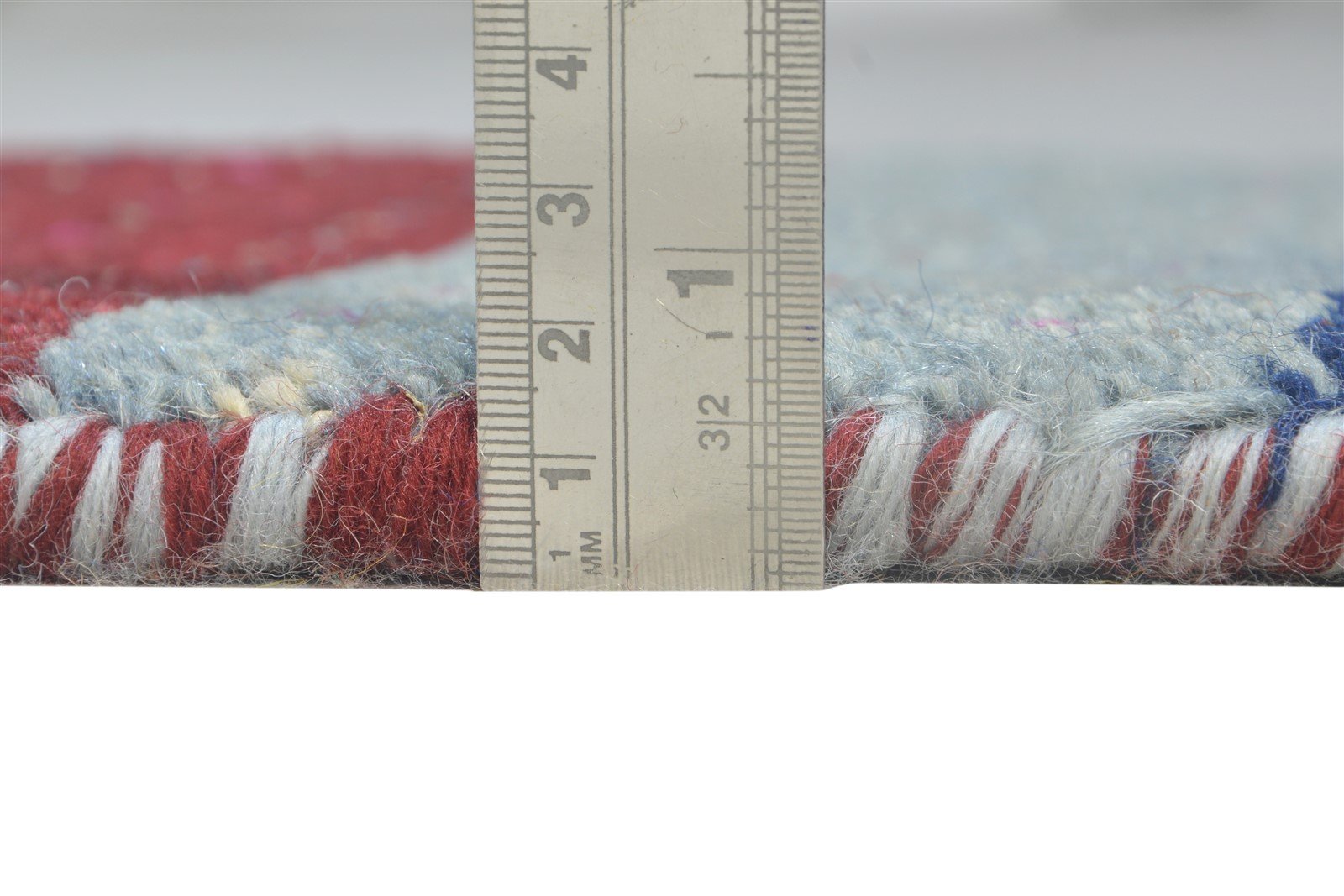 1X2 Rug Wool Multi Color Southwestern Hand Knotted Gabbeh Striped Small Carpet 7865087754389