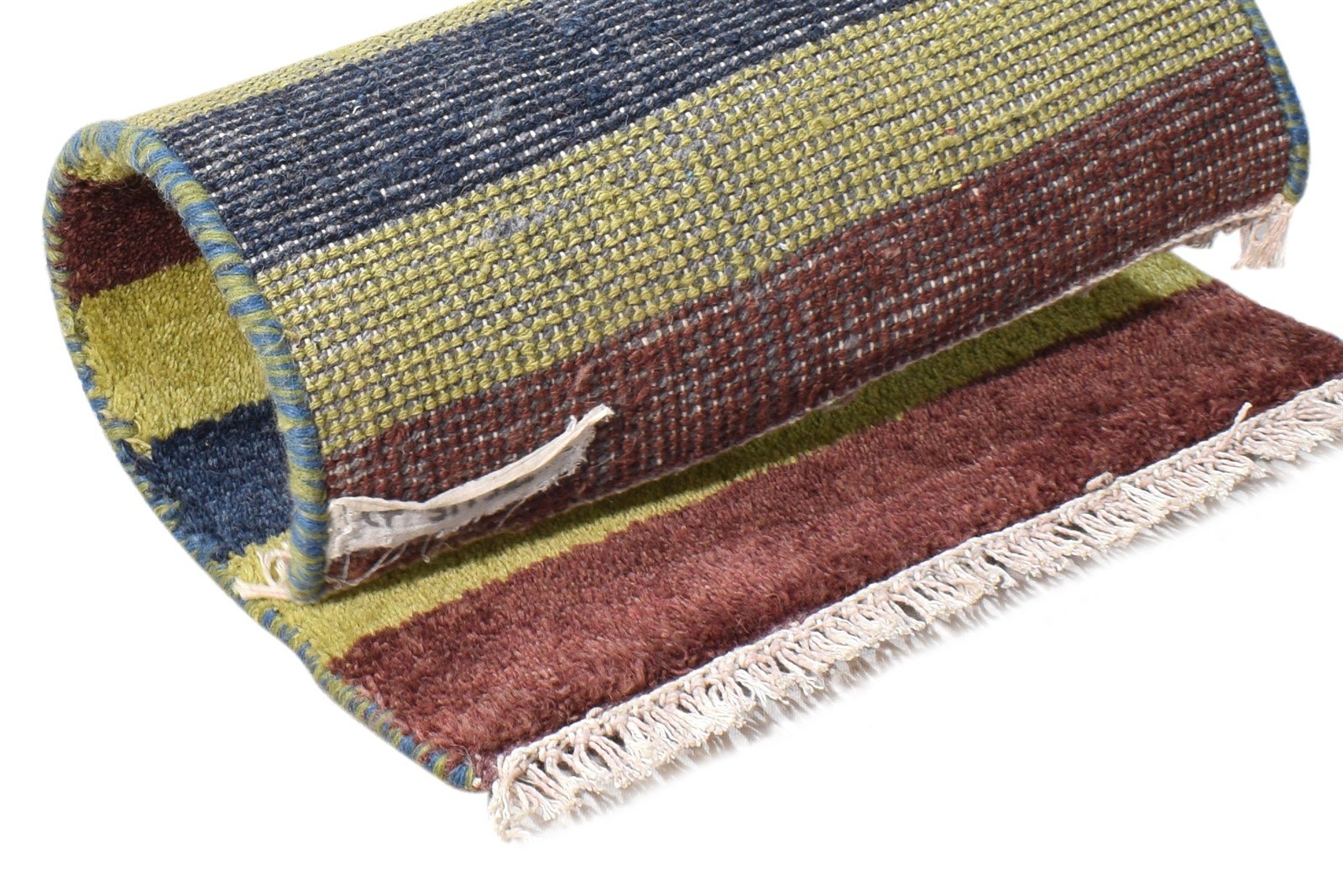 1X2 Rug Wool Multi Color Southwestern Hand Knotted Gabbeh Tribal Small Carpet 7865091653781