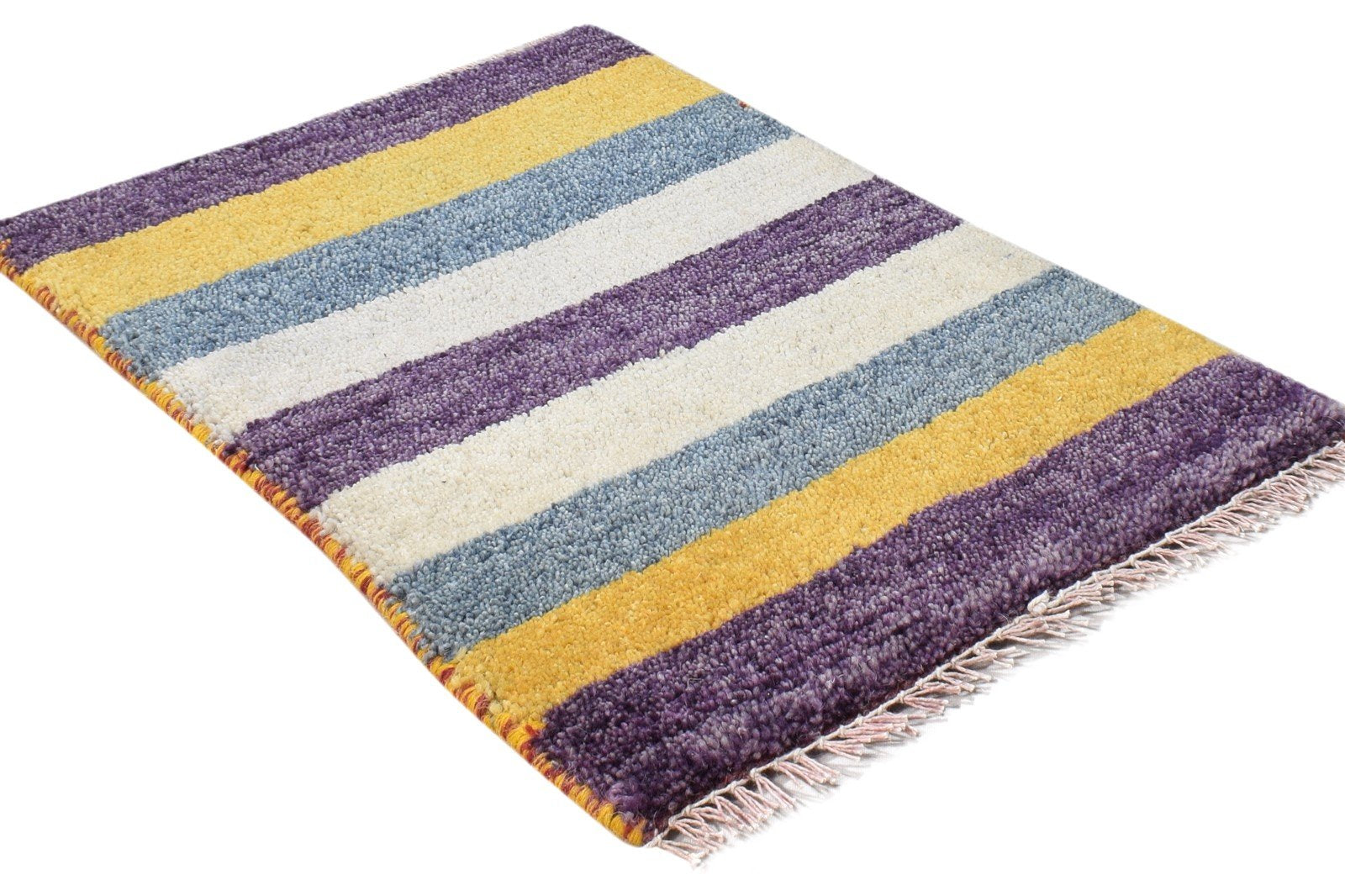 1X2 Rug Wool Multi Color Southwestern Hand Knotted Gabbeh Tribal Small Carpet 7865098961045