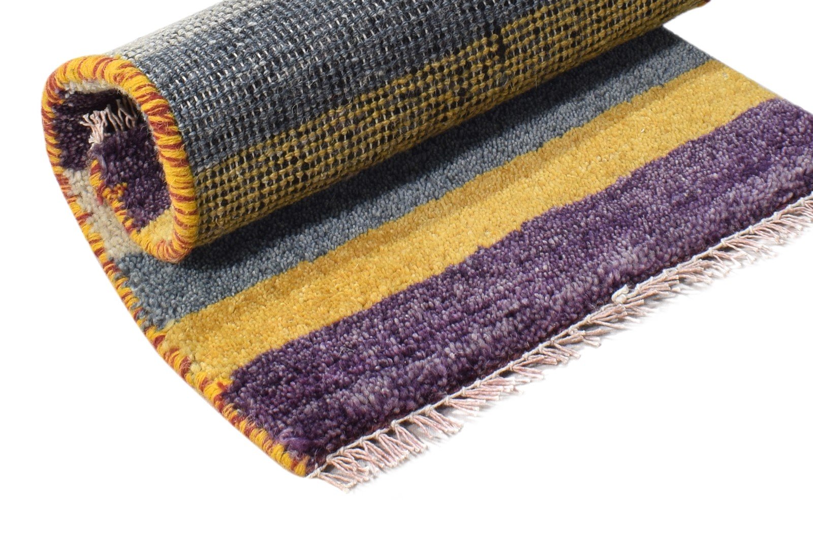 1X2 Rug Wool Multi Color Southwestern Hand Knotted Gabbeh Tribal Small Carpet 7865098961045