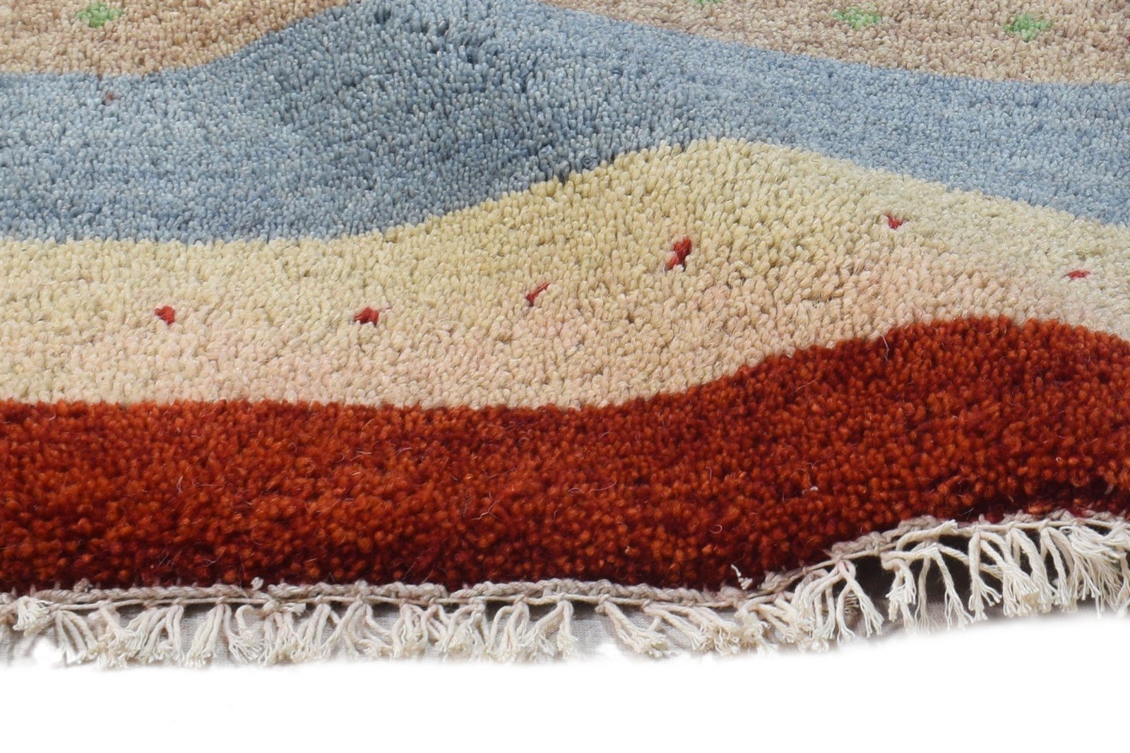 1X2 Rug Wool Multi Color Southwestern Hand Knotted Gabbeh Tribal Small Carpet 7865100370069