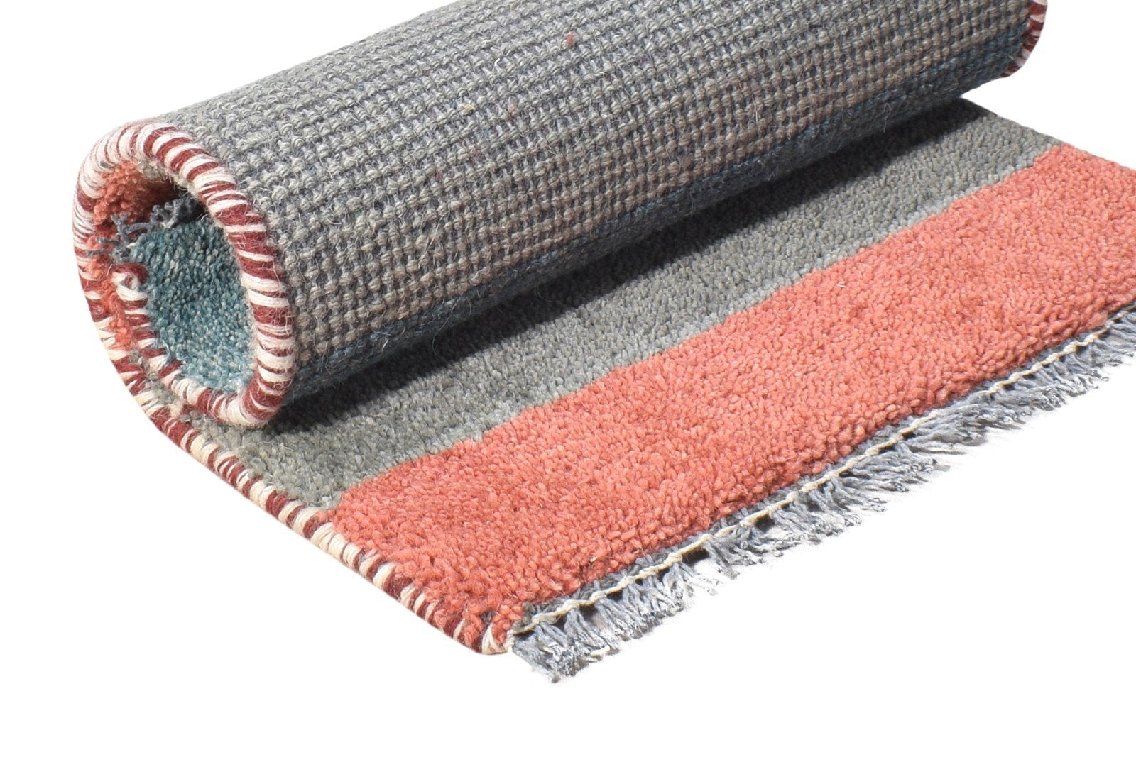Audrye 1X2 Rug Wool Multi Color Tribal Hand Knotted Gabbeh Southwestern 7864504025237