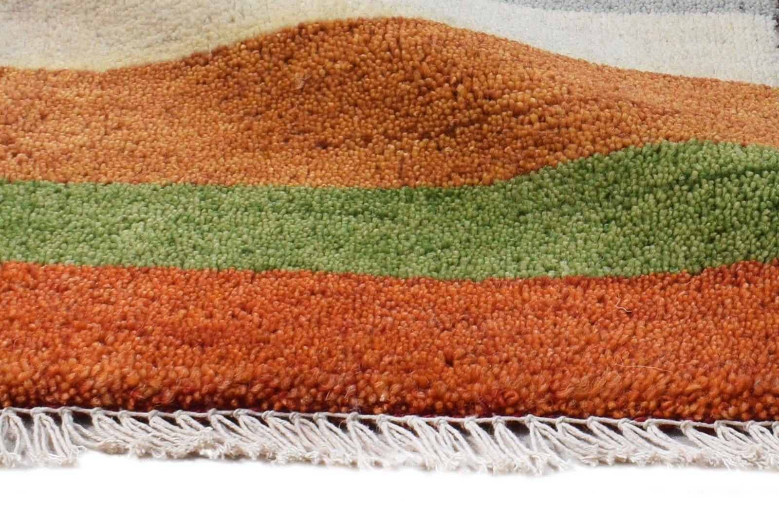 Robinia 1X2 Rug Wool Multi Color Tribal Hand Knotted Southwestern Striped 7865184485525
