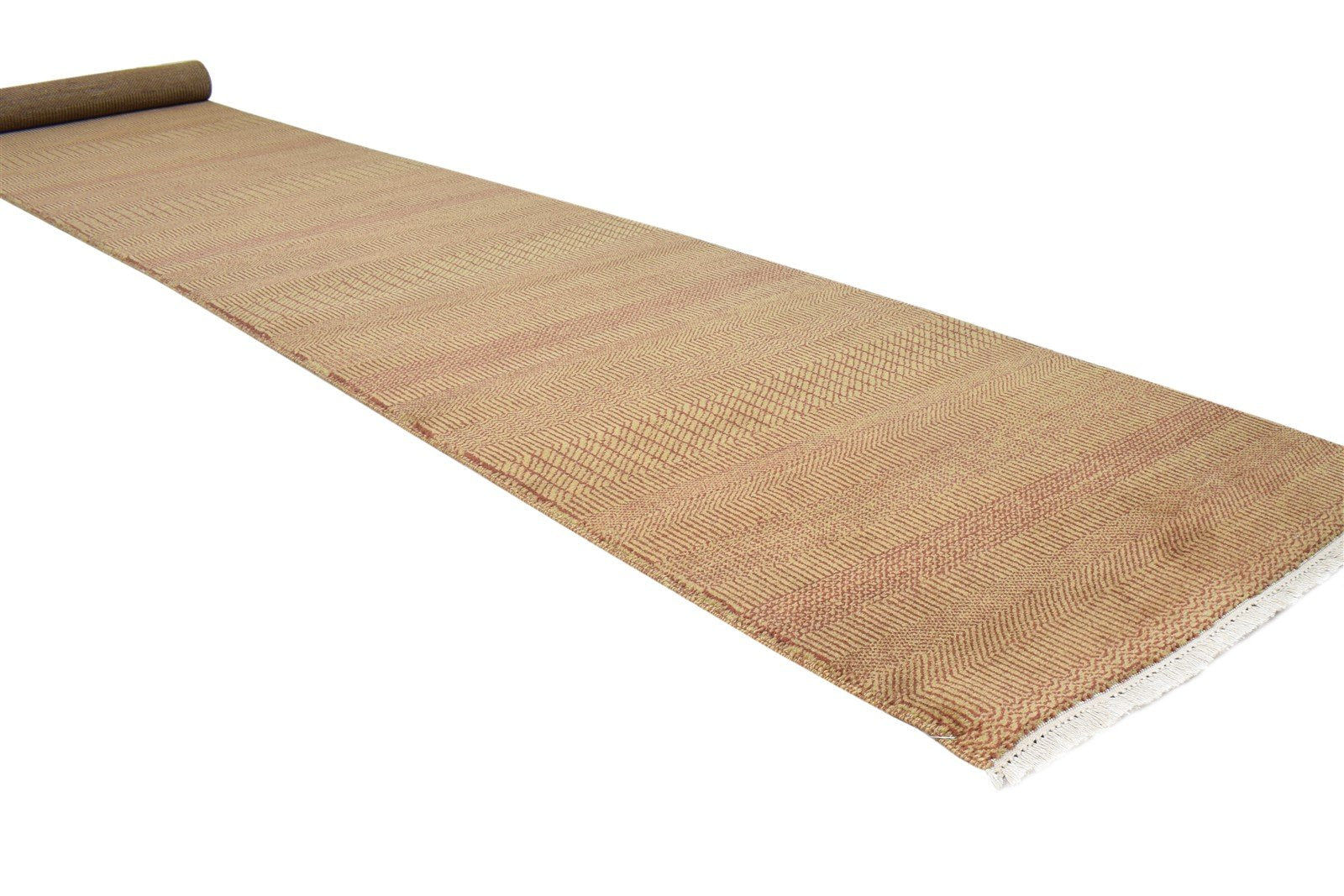 2'6 X 15' Rug Wool Rust Modern Hand Knotted Agra Grass Trellis Small Runner 7865148571797