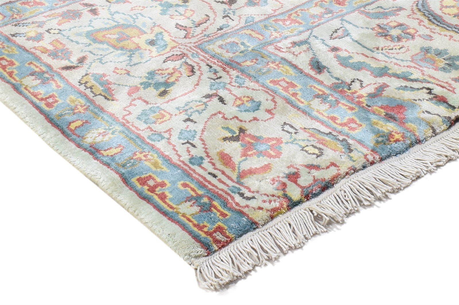 2'6 X 3' Rug Silk Grey Persian Hand Knotted Oushak Oriental Small Carpet 7864333009045