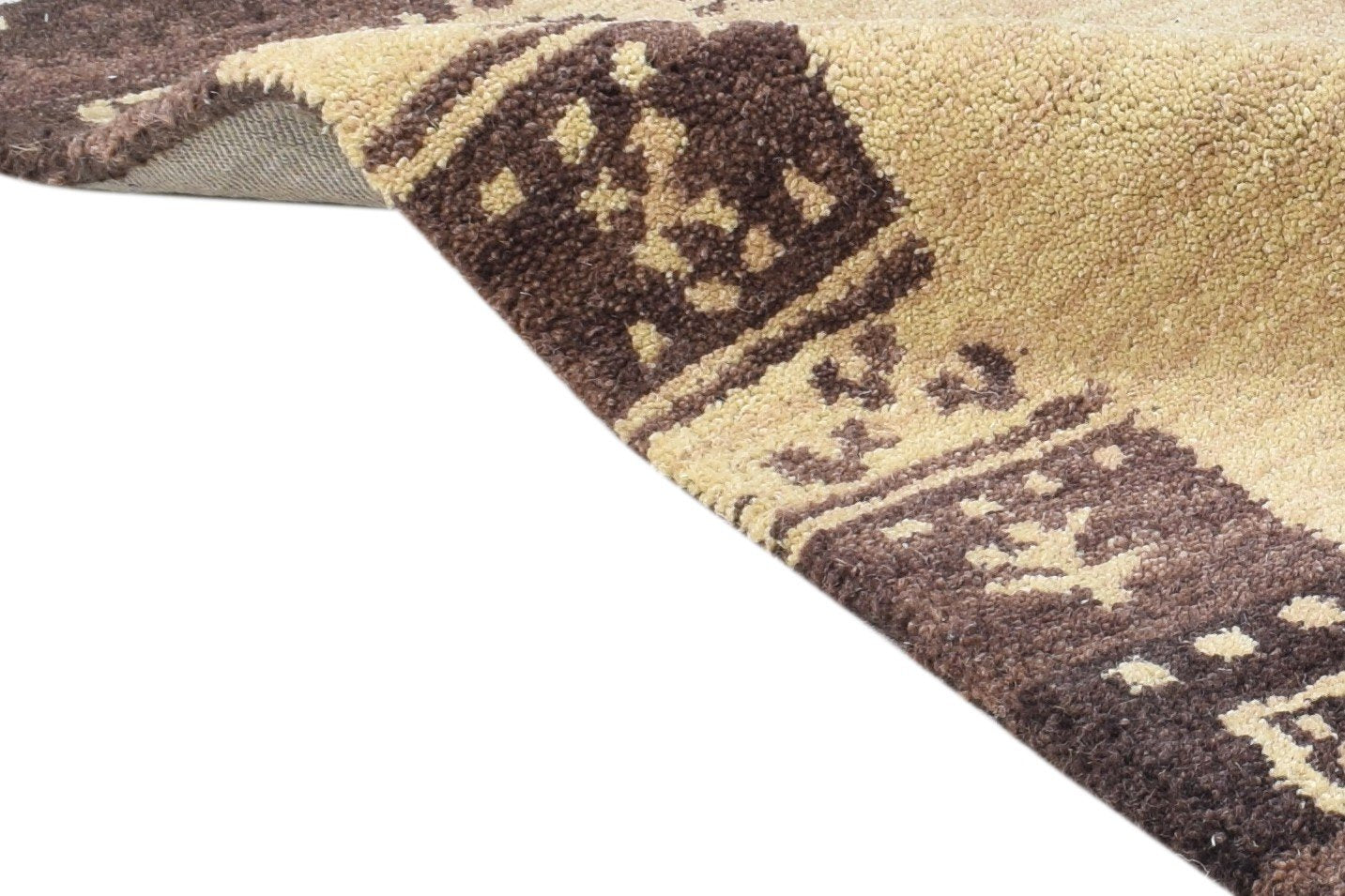 2'6 X 3' Rug Wool Ivory Persian Hand Tufted Southwestern Tribal Small Carpet 7864994365589