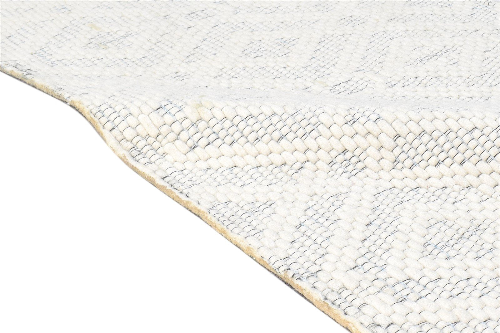 2'6 X 5' Rug Wool Off-White Modern Hand Woven Scandinavian Nordic Small Carpet 7865079562389