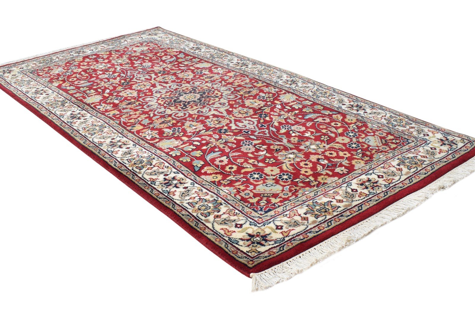 2'6 X 5' Rug Wool Red Persian Hand Knotted Nain Oriental Small Carpet 7864678973589