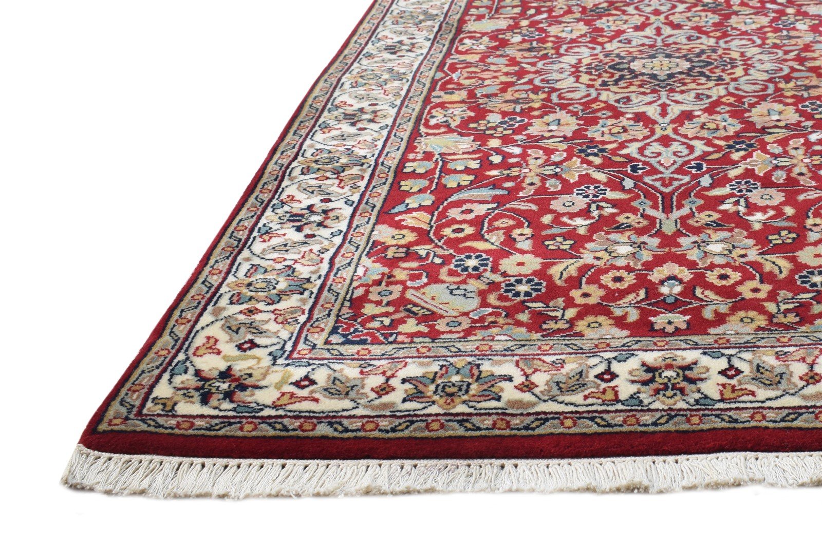 2'6 X 5' Rug Wool Red Persian Hand Knotted Nain Oriental Small Carpet 7864678973589