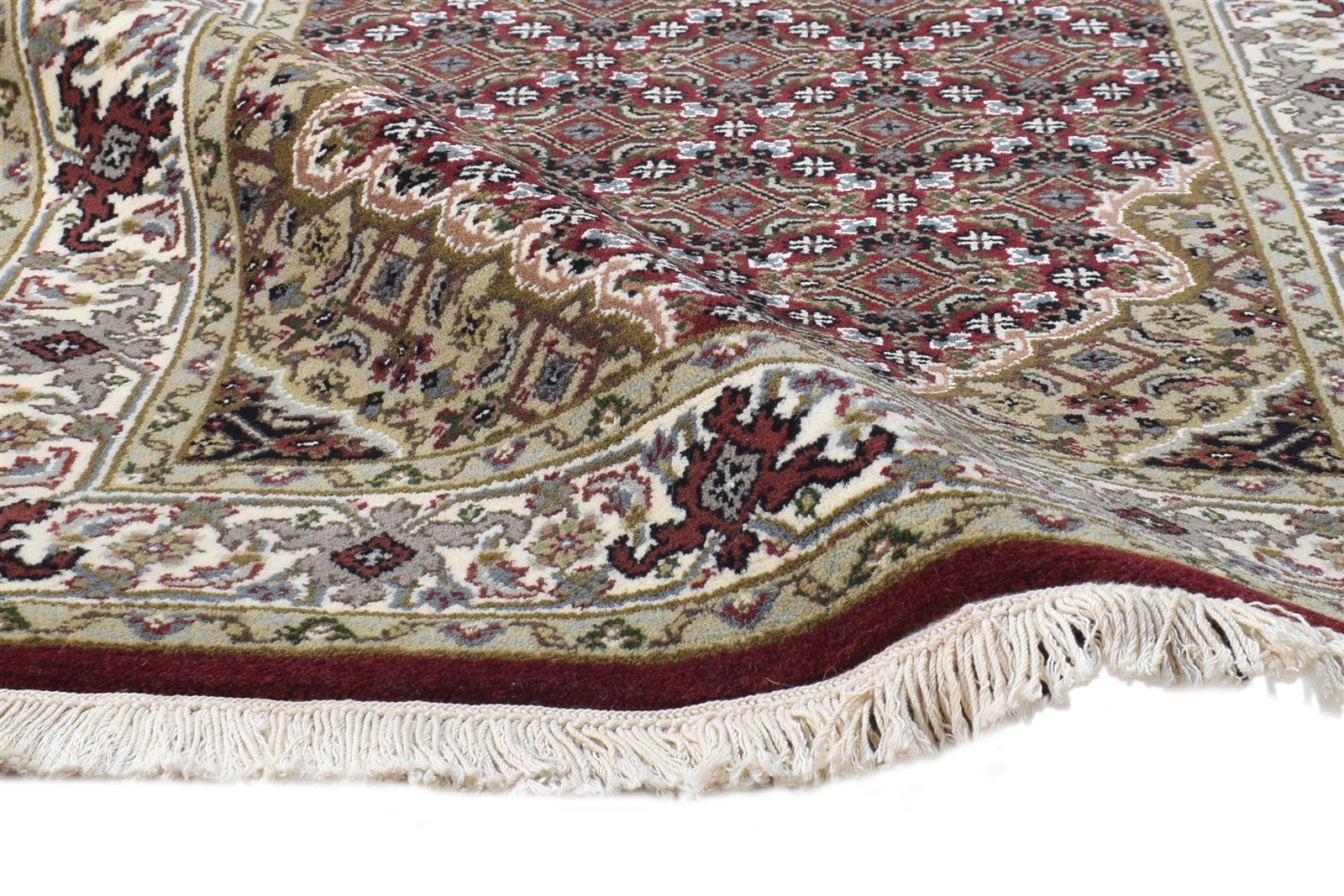 2'6 X 7' Rug Wool Red Persian Hand Knotted Tabriz Medallion Small Runner 7864680448149