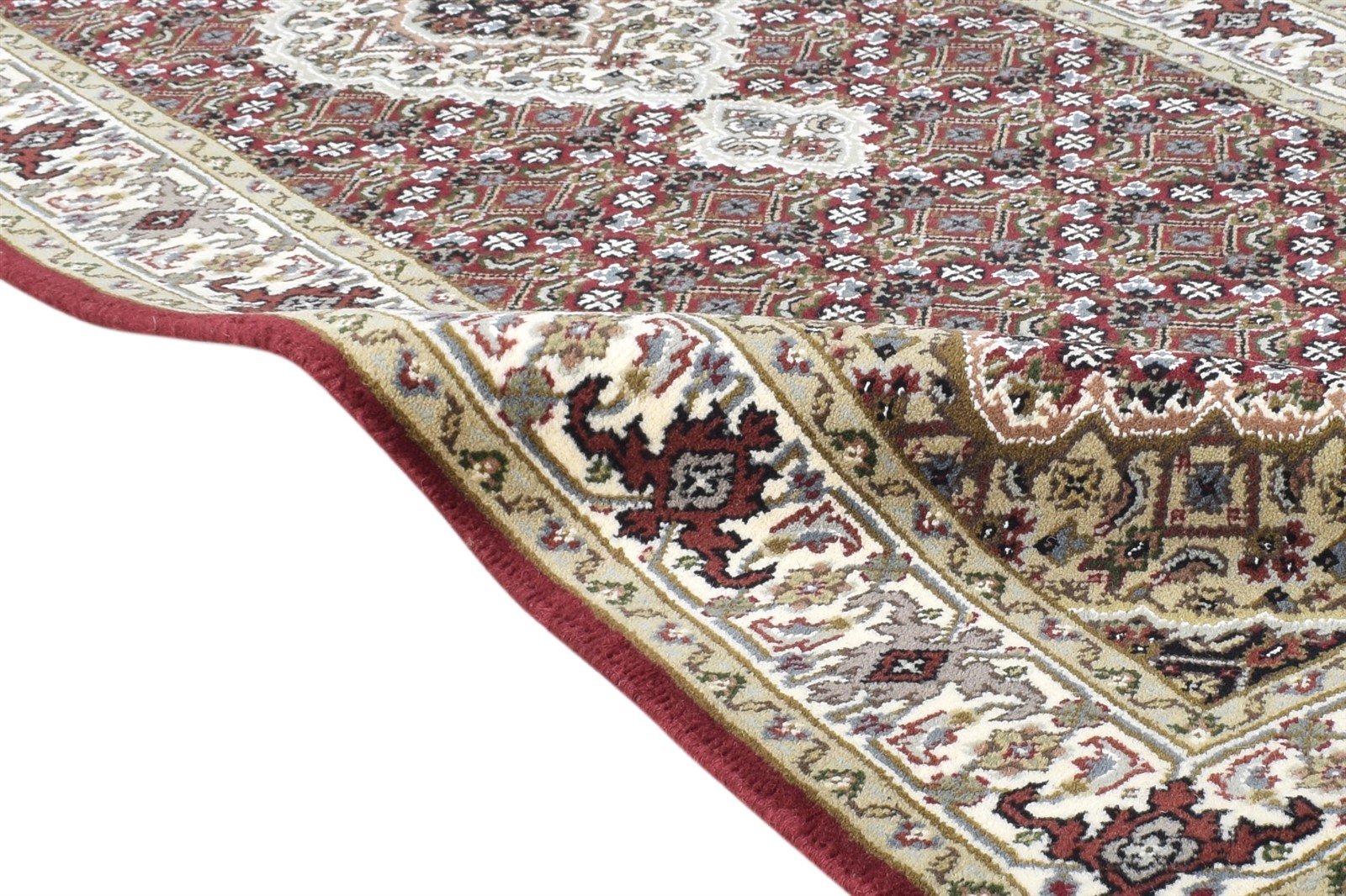 2'6 X 7' Rug Wool Red Persian Hand Knotted Tabriz Medallion Small Runner 7864680448149