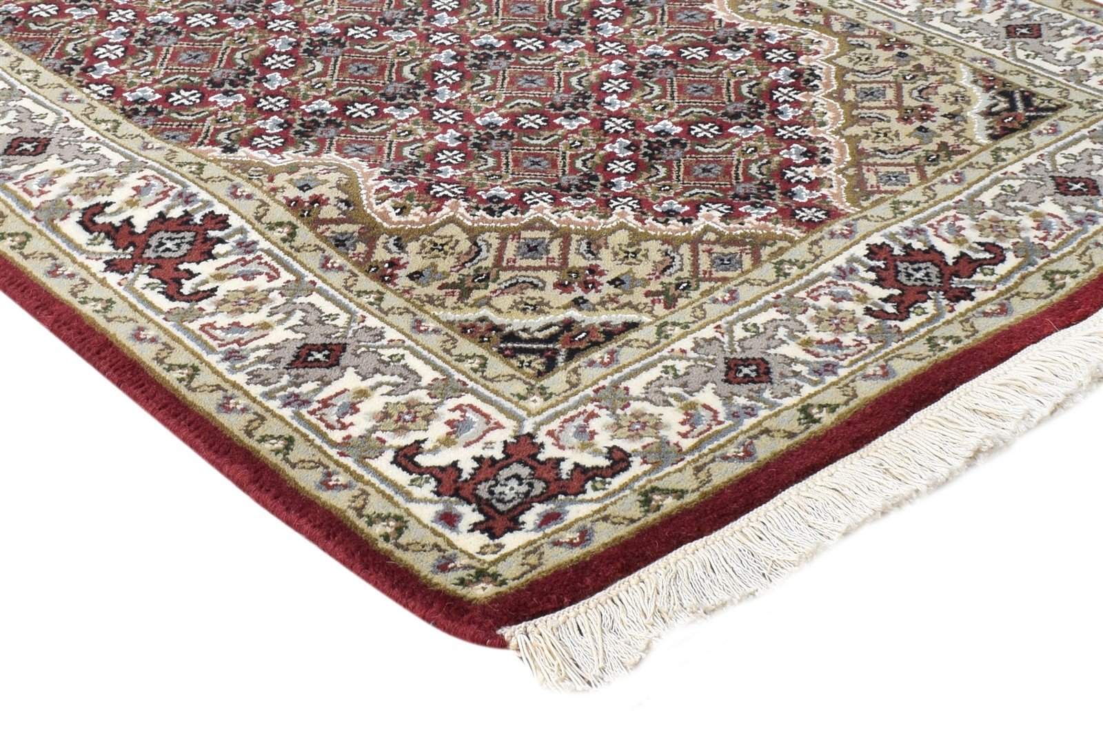 2'6 X 7' Rug Wool Red Persian Hand Knotted Tabriz Medallion Small Runner 7864680448149