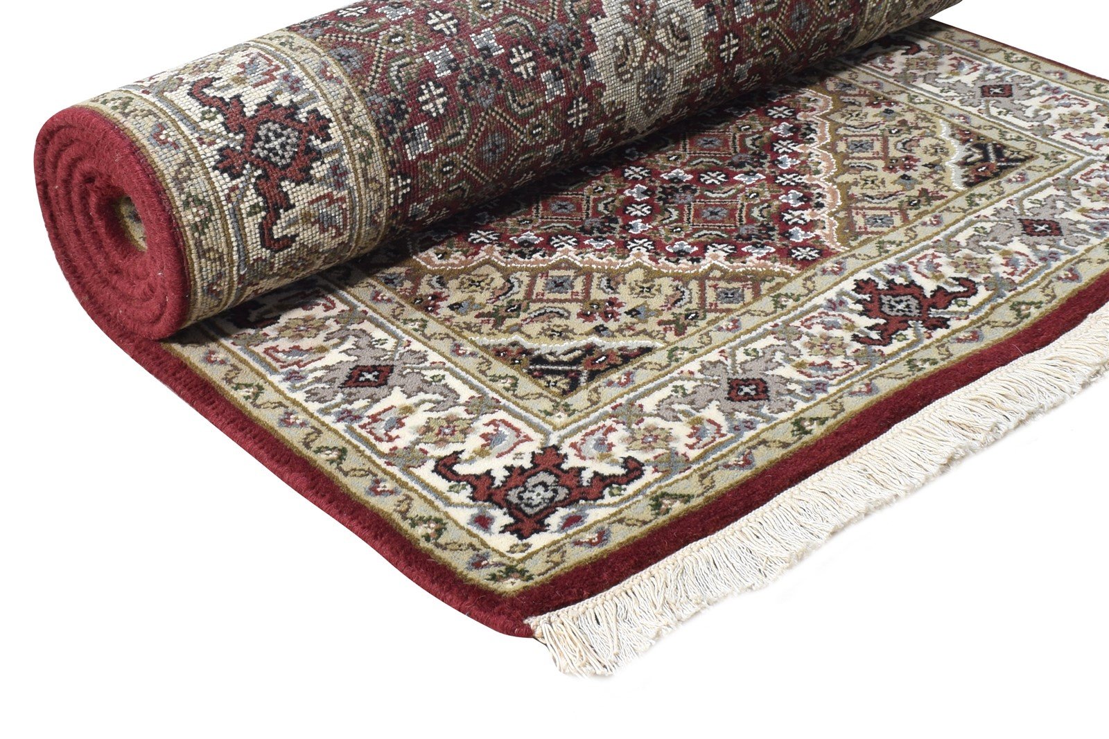 2'6 X 7' Rug Wool Red Persian Hand Knotted Tabriz Medallion Small Runner 7864680448149