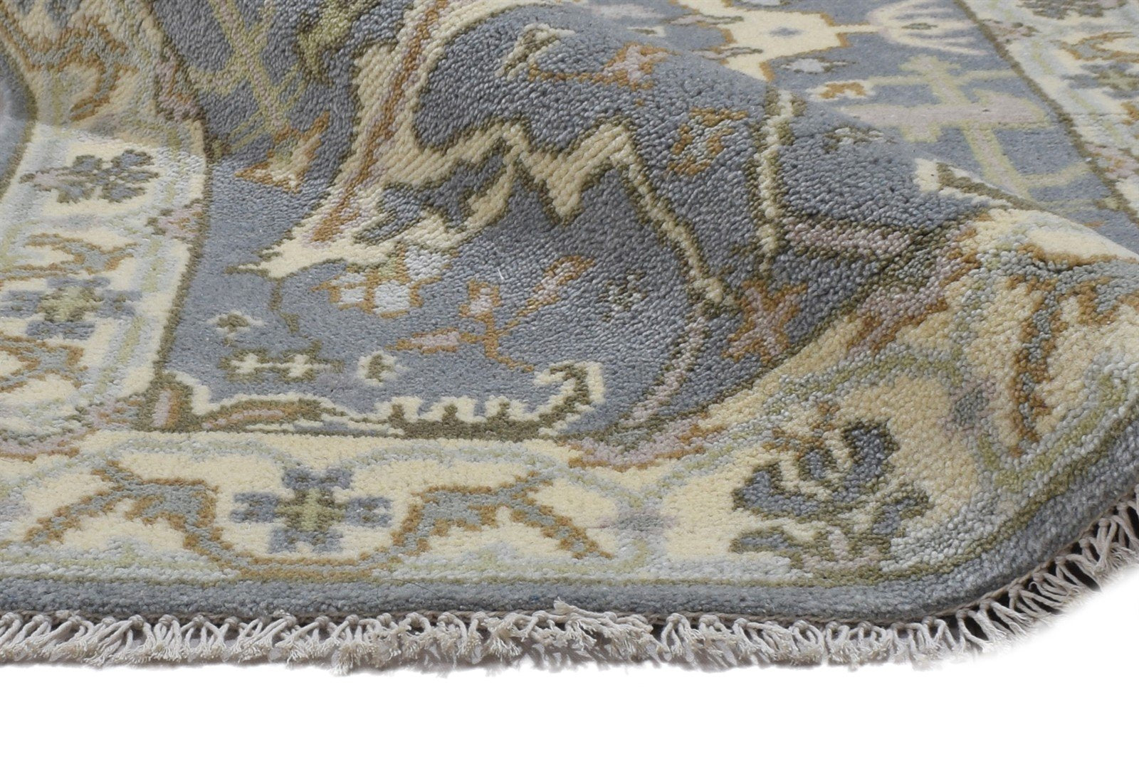 2'6 X 8' Rug Wool Grey Persian Hand Knotted Oushak Oriental Small Runner 7864831312021