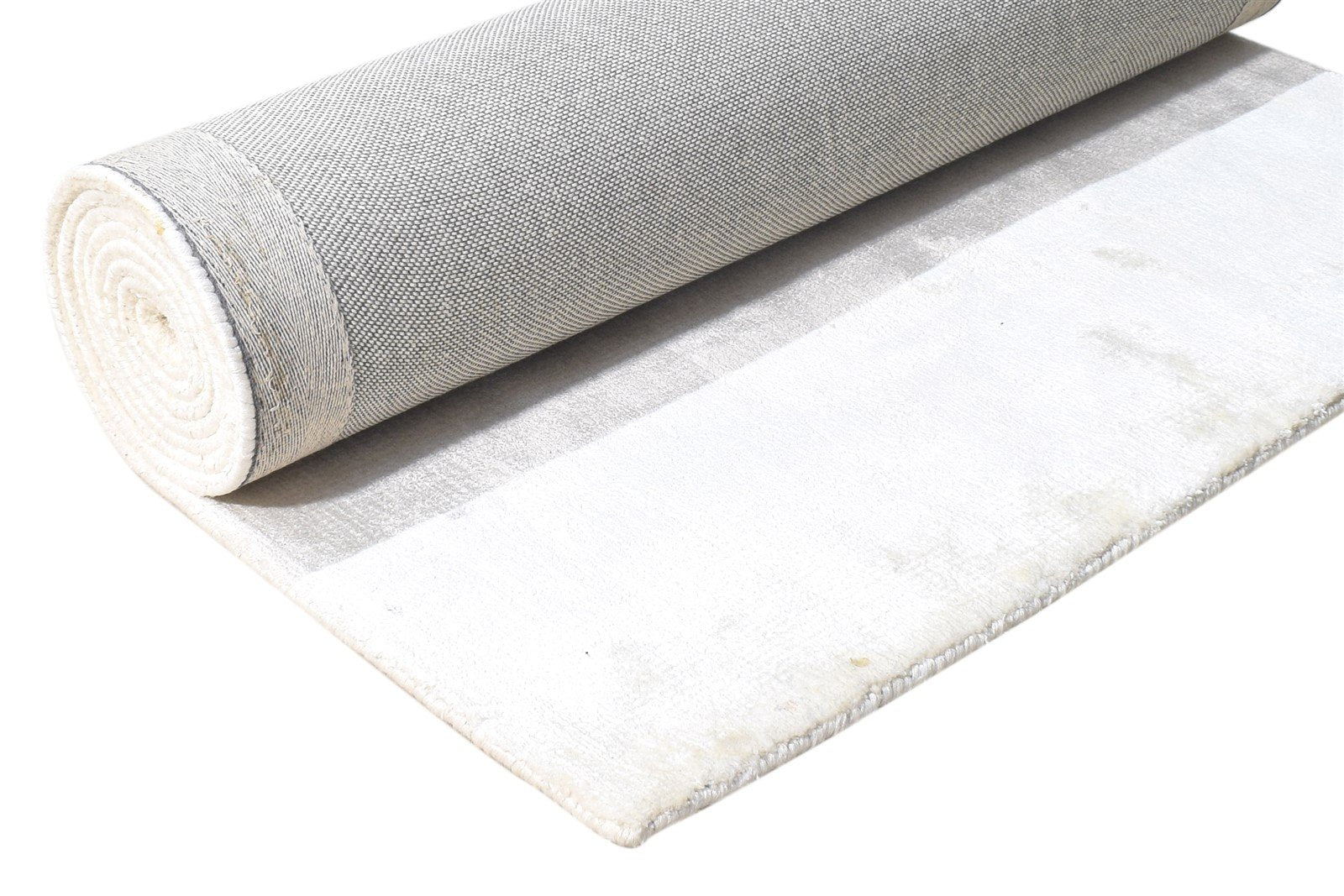 2'6 X 9' Rug Silk Beige Modern Handloom Scandinavian Solid Small Runner 7865149718677