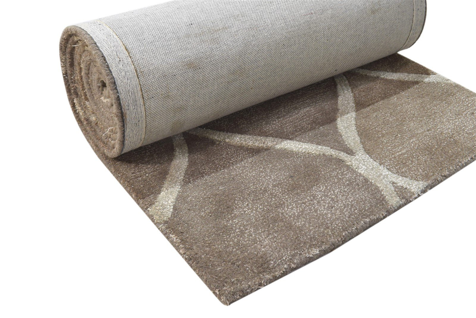 2' X 14' Rug Wool Brown Modern Hand Tufted Moroccan Trellis Small Runner 7864117821589