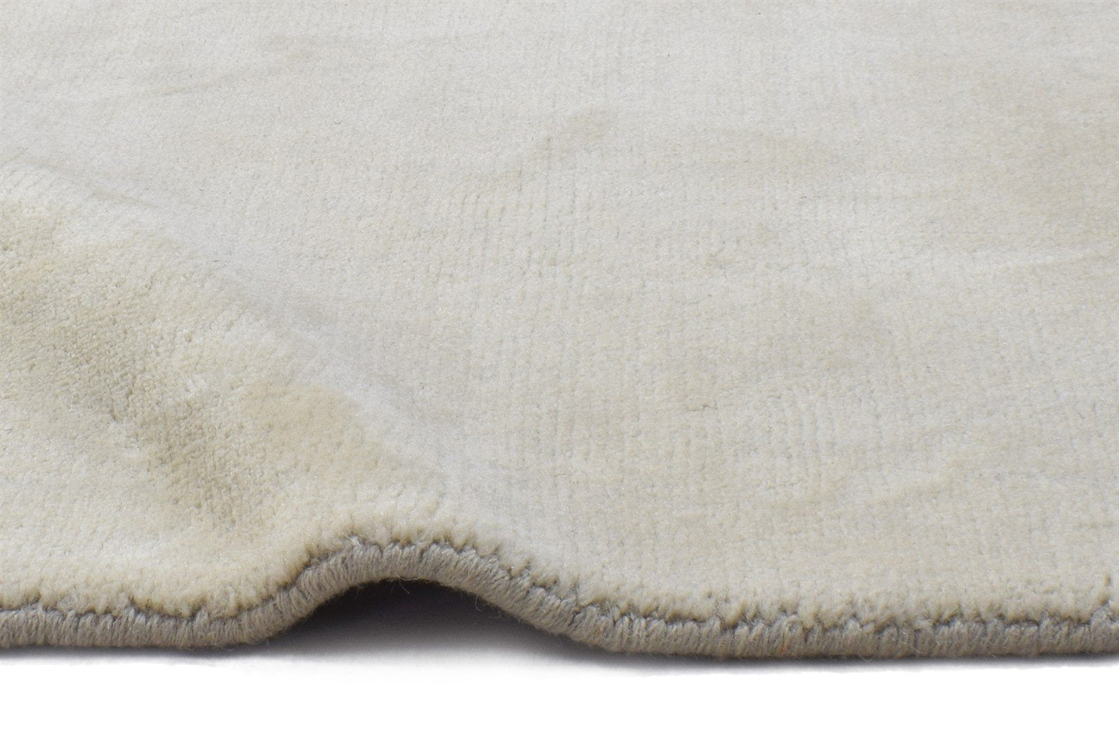 2' X 2' Rug Wool Beige Modern Handloom Scandinavian Solid Small Carpet 7864129716373