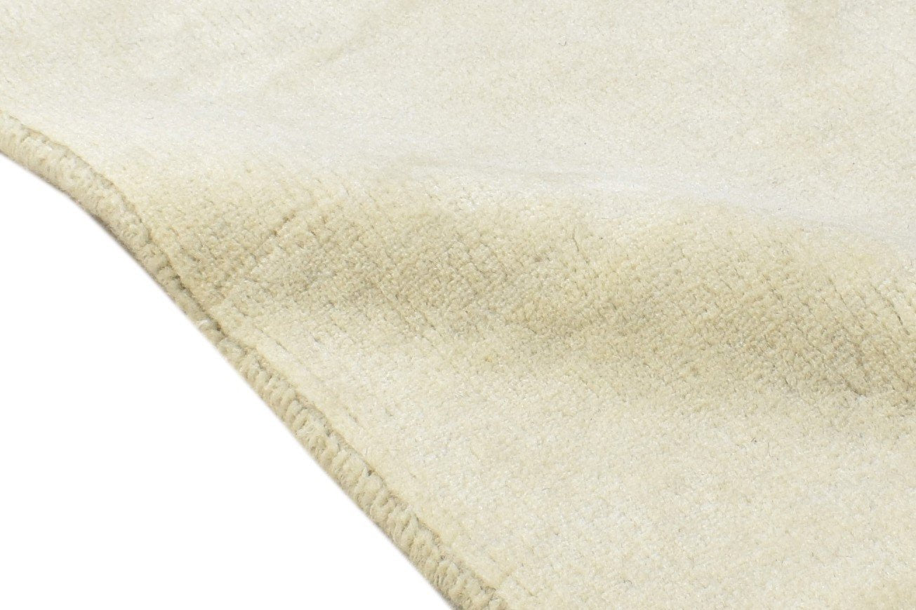2' X 2' Rug Wool Beige Modern Handloom Scandinavian Solid Small Carpet 7864129716373