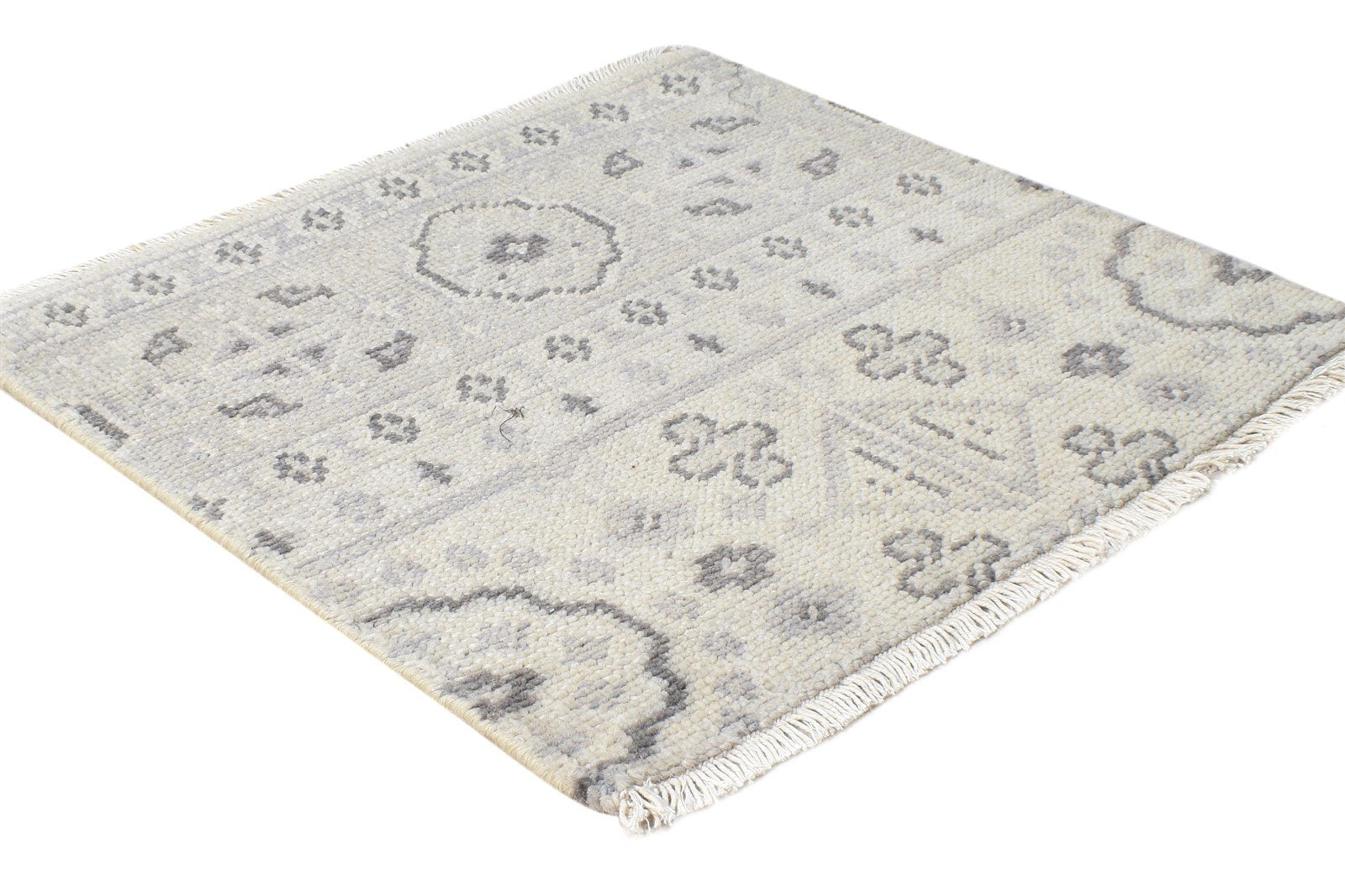 2' X 2' Rug Wool Beige Persian Hand Knotted Bokhara Oriental Small Carpet 7865161875605