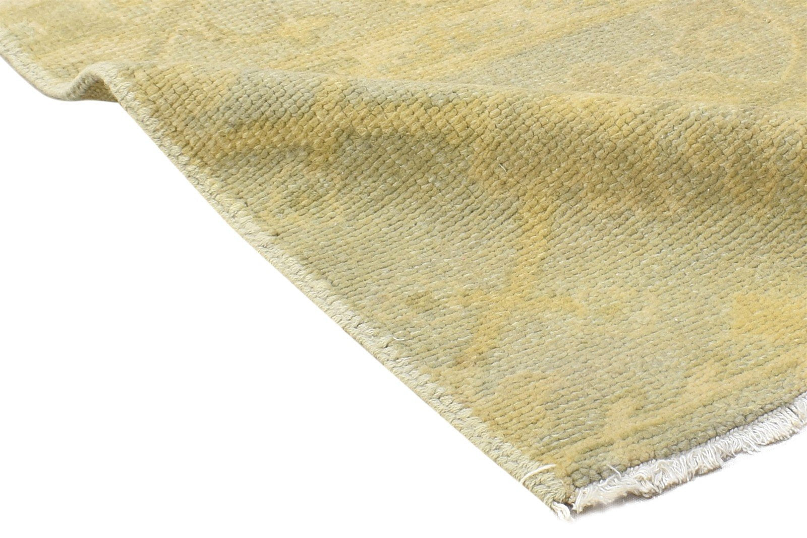 2' X 2' Rug Wool Beige Persian Hand Knotted Oushak Oriental Small Carpet 7864121458837