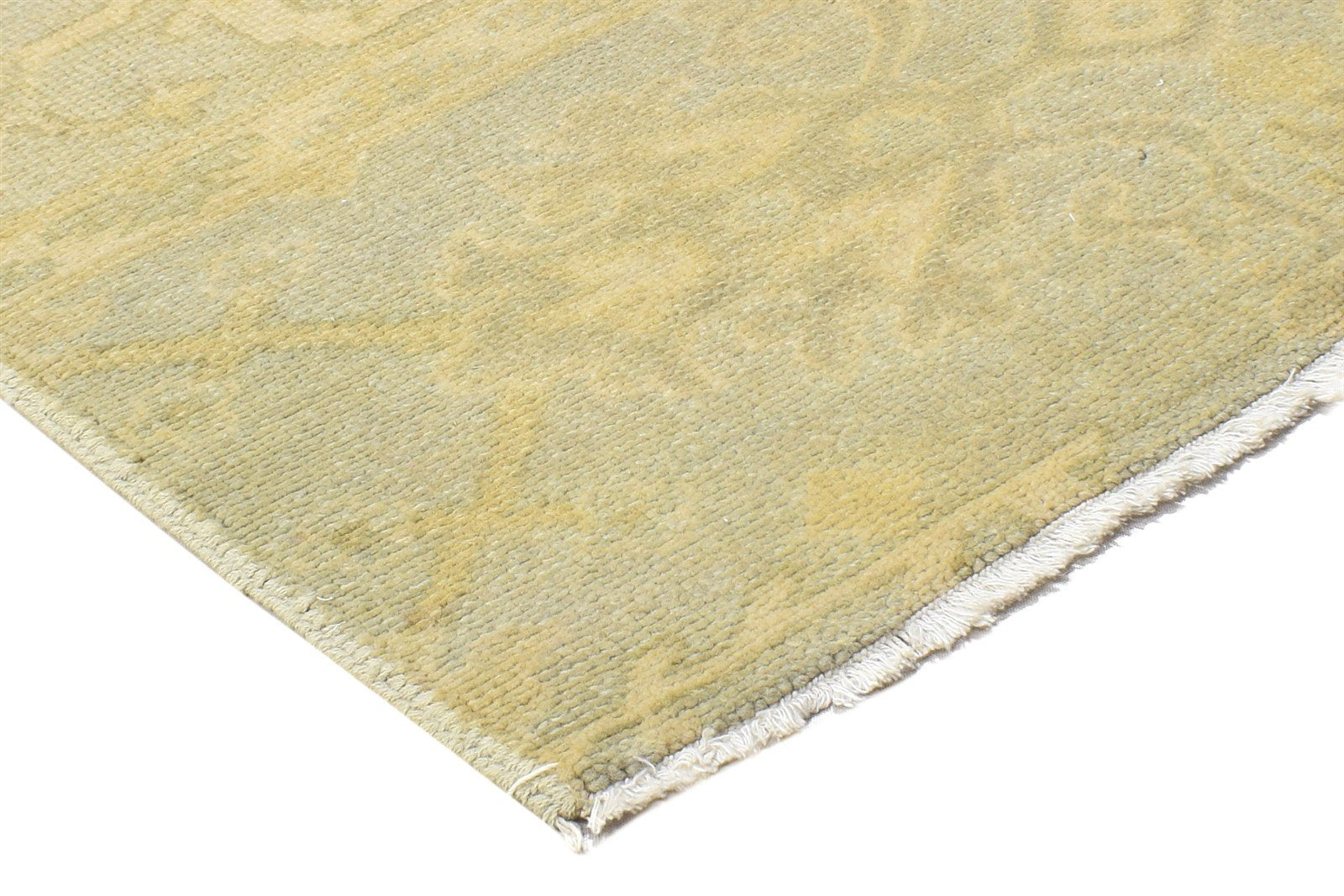 2' X 2' Rug Wool Beige Persian Hand Knotted Oushak Oriental Small Carpet 7864121458837
