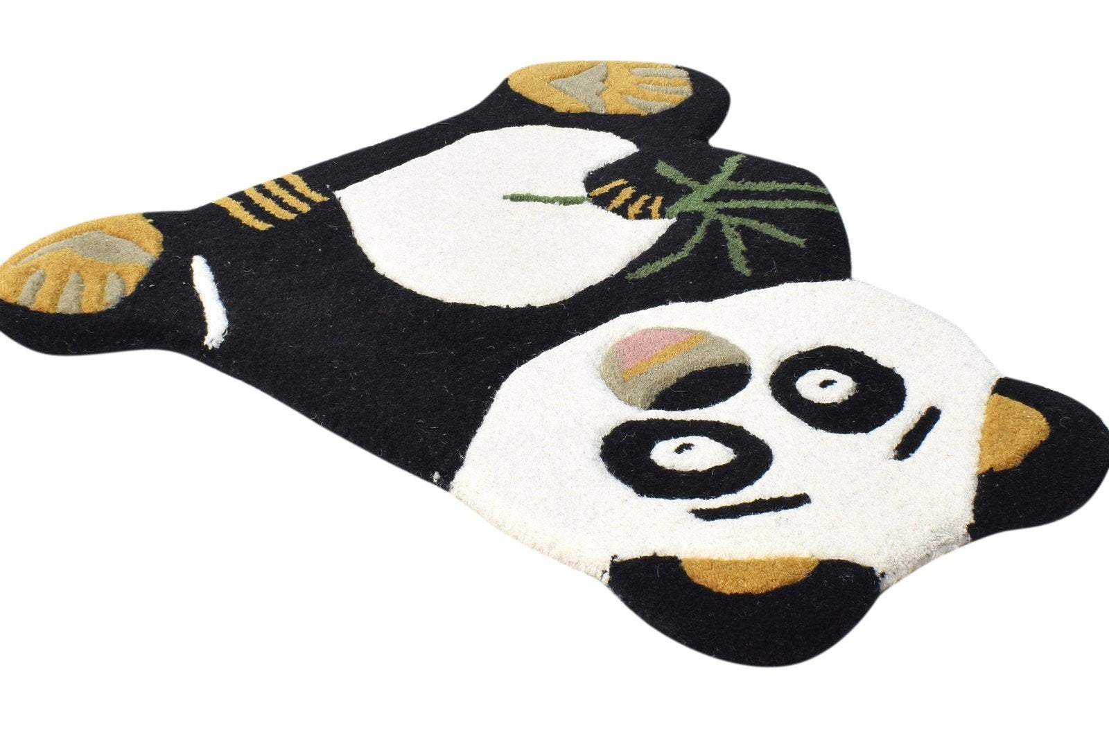 Terza 2' X 2' Rug Wool Black Kids & Teens Hand Tufted Indian Animal Print 7864642961557