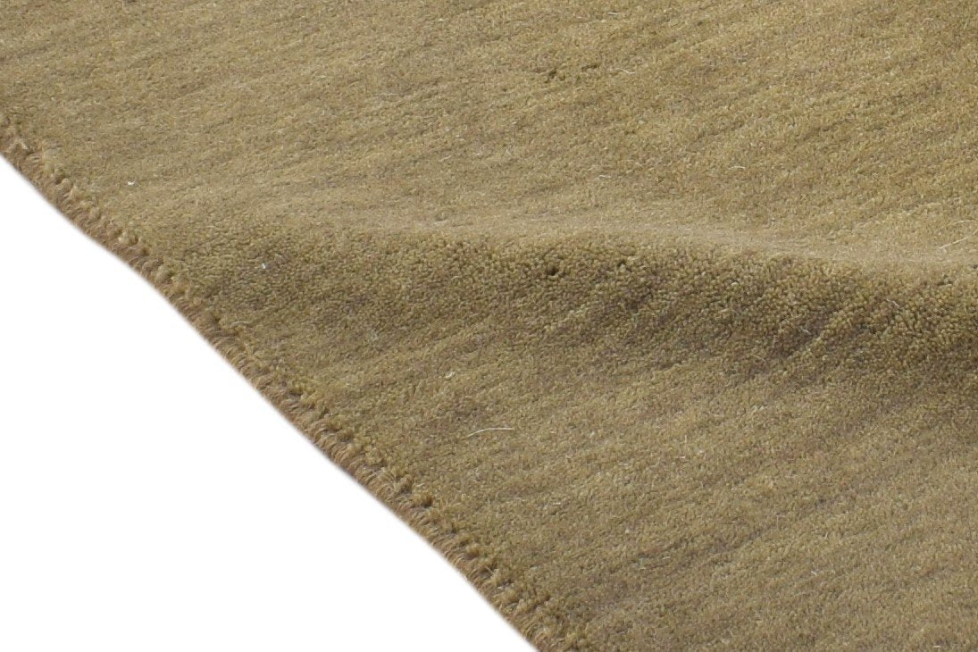 2' X 2' Rug Wool Brown Modern Handloom Scandinavian Solid Small Carpet 7864126865557