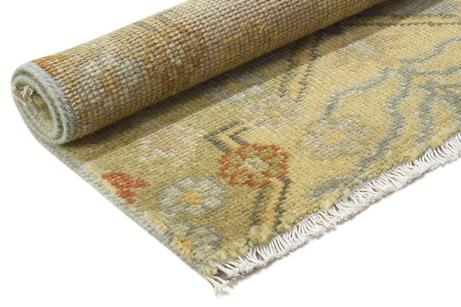 2' X 2' Rug Wool Gold Persian Hand Knotted Bakhtiari Oriental Small Carpet 7864846909589