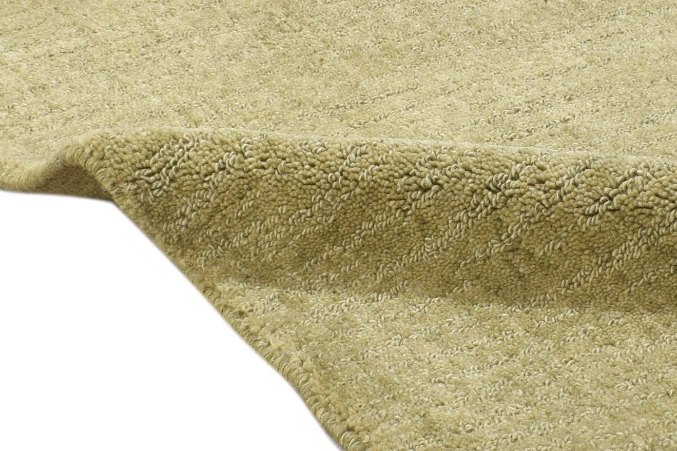 2' X 2' Rug Wool Green Modern Handloom Scandinavian Solid Small Carpet 7864125751445