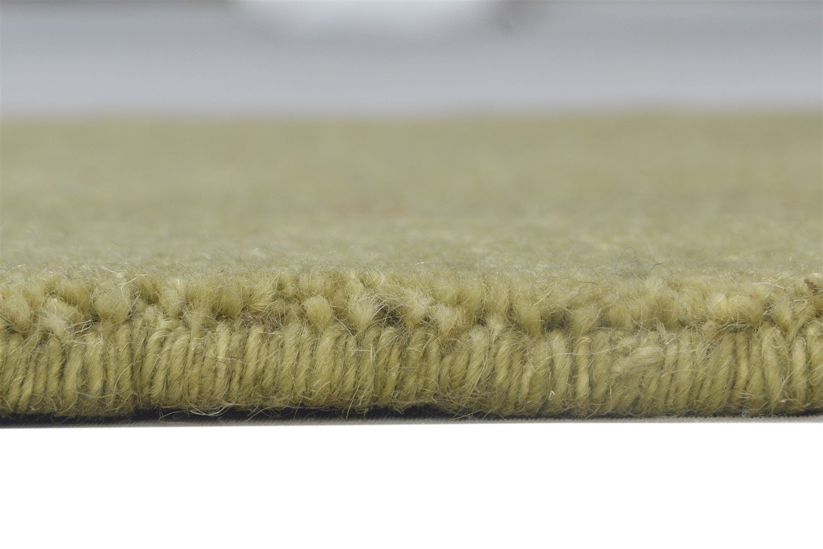 2' X 2' Rug Wool Green Modern Handloom Scandinavian Solid Small Carpet 7864125751445