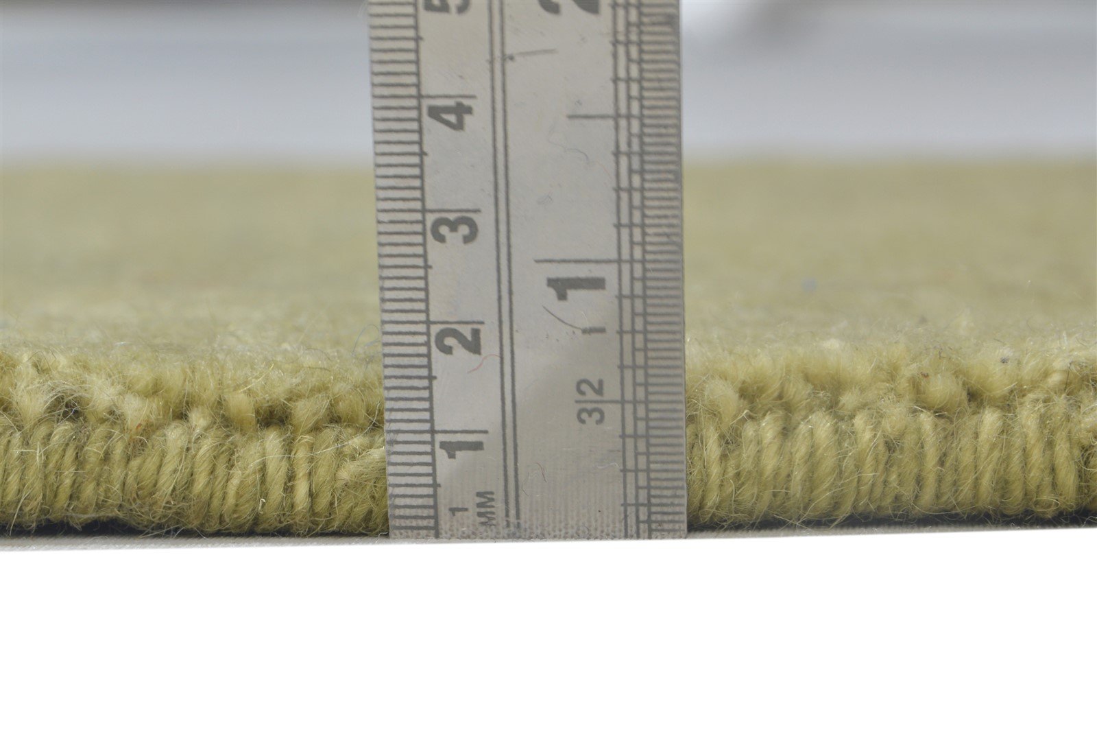 2' X 2' Rug Wool Green Modern Handloom Scandinavian Solid Small Carpet 7864125751445