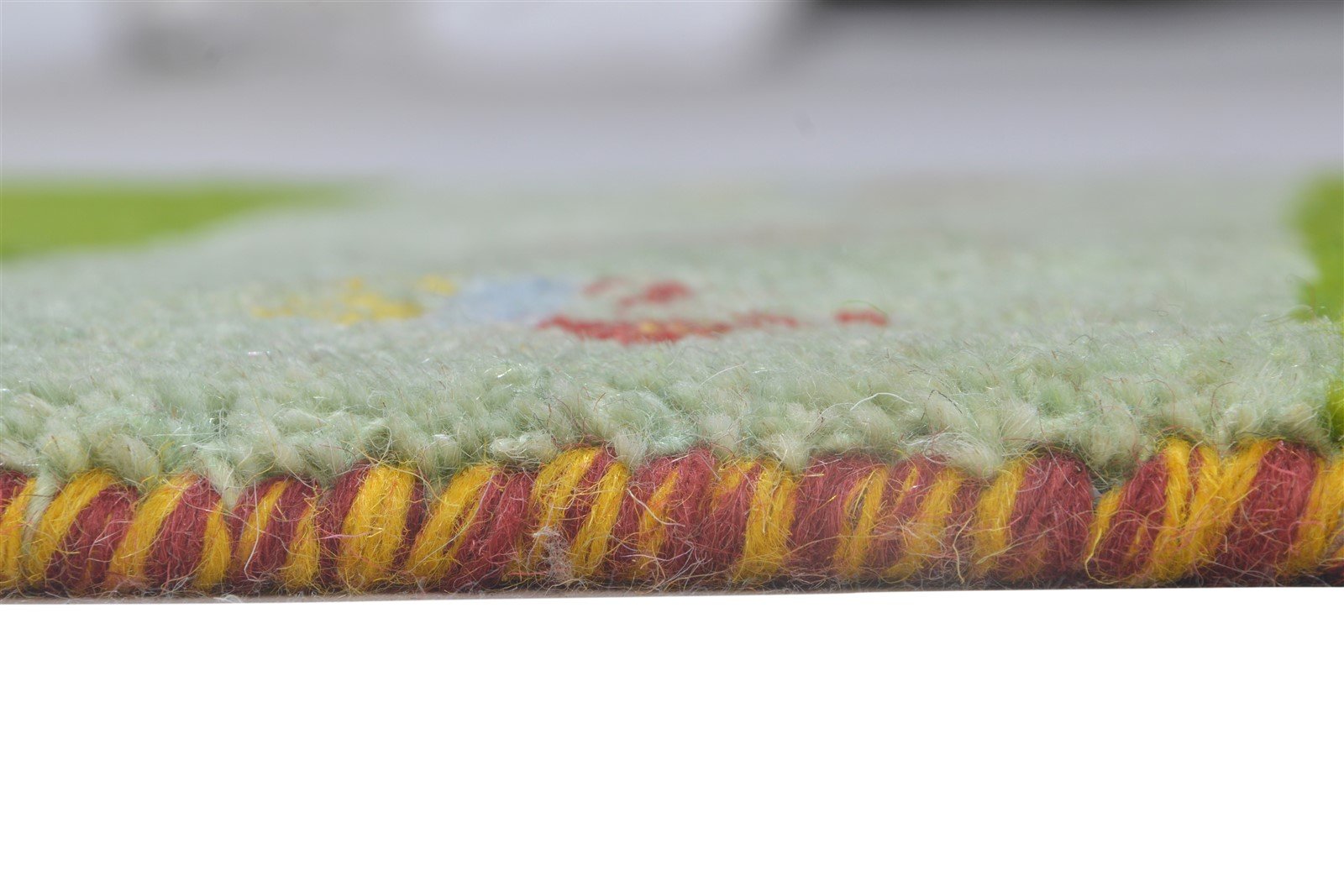 2' X 2' Rug Wool Green Persian Hand Knotted Gabbeh Southwestern Small Carpet 7864826658965