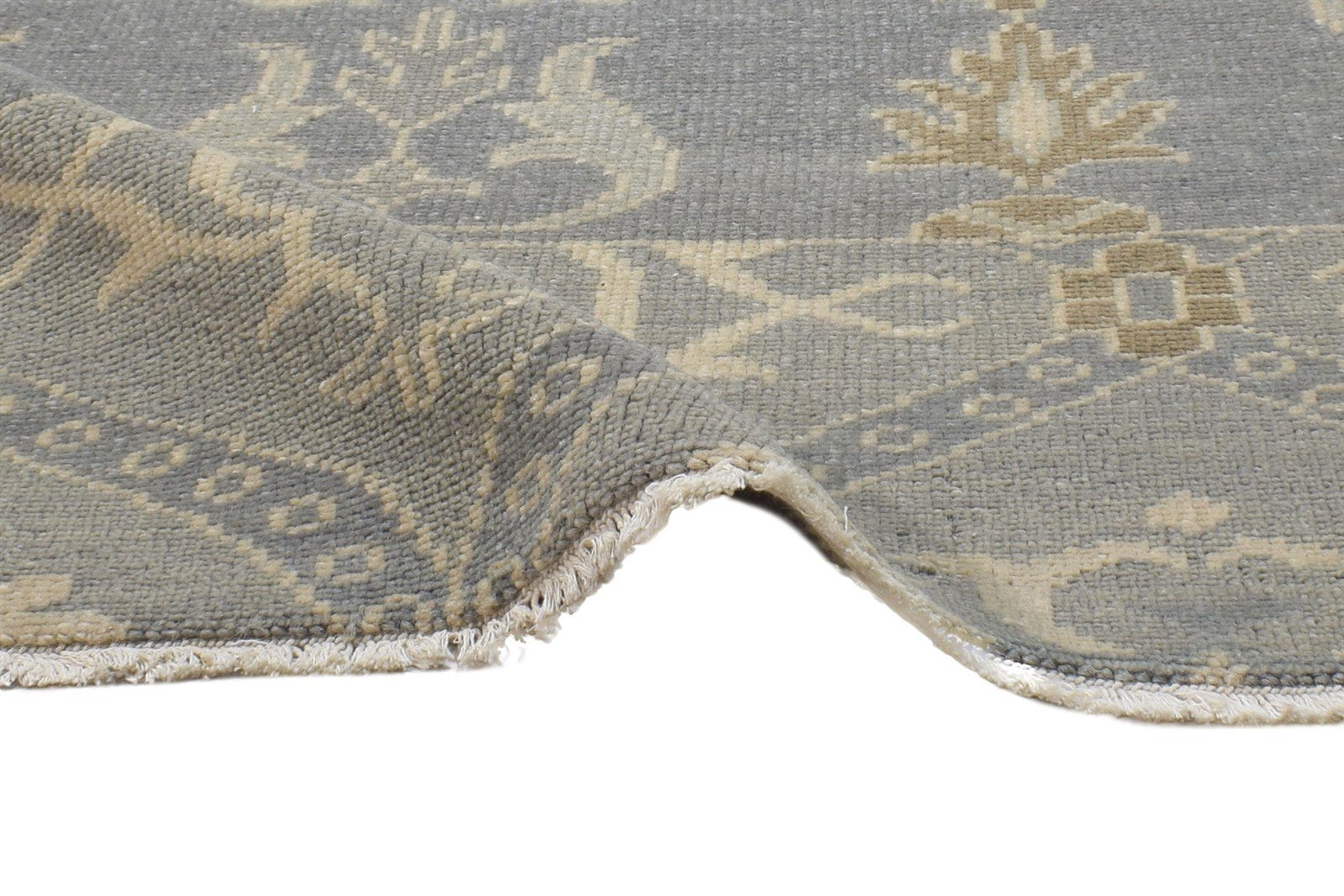 2' X 2' Rug Wool Grey Modern Hand Knotted Kazak Oriental Small Carpet 7864120934549
