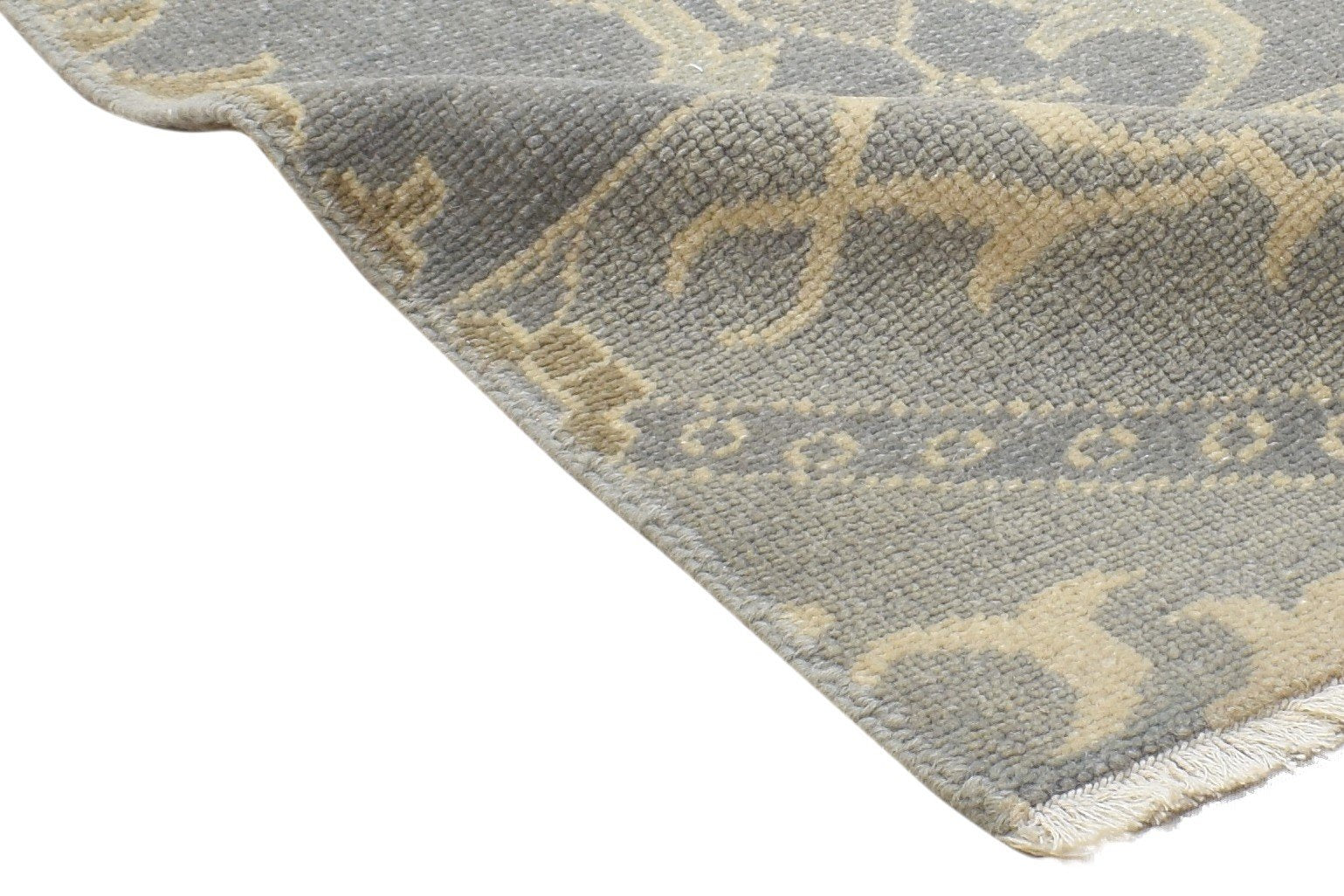 2' X 2' Rug Wool Grey Modern Hand Knotted Kazak Oriental Small Carpet 7864120934549
