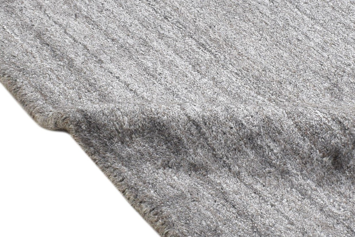 2' X 2' Rug Wool Grey Modern Handloom Scandinavian Solid Small Carpet 7864130076821