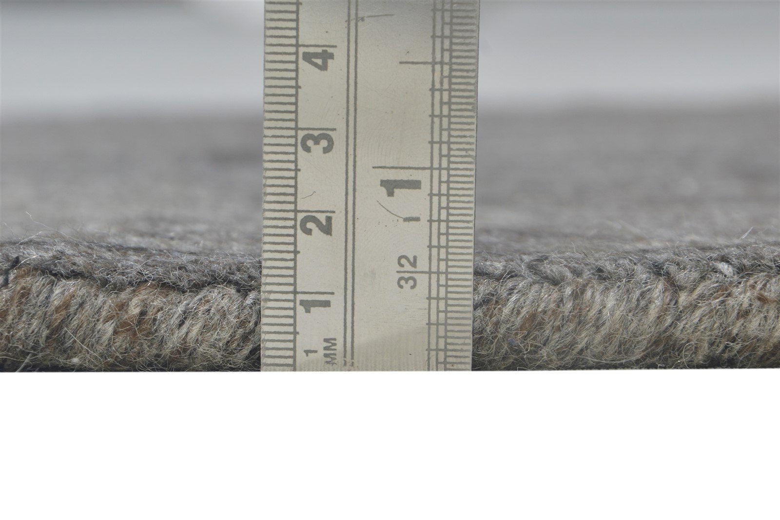 2' X 2' Rug Wool Grey Modern Handloom Scandinavian Solid Small Carpet 7864130076821