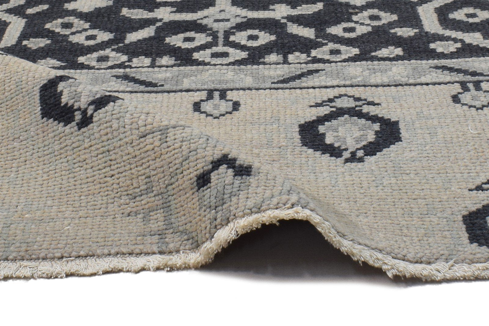 2' X 2' Rug Wool Grey Persian Hand Knotted Bokhara Oriental Small Carpet 7864120311957