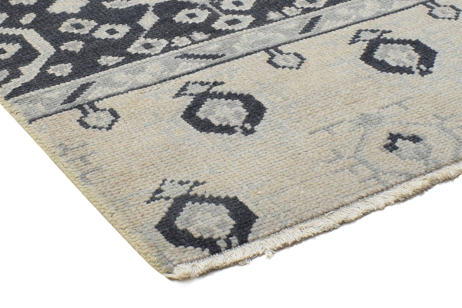 2' X 2' Rug Wool Grey Persian Hand Knotted Bokhara Oriental Small Carpet 7864120311957