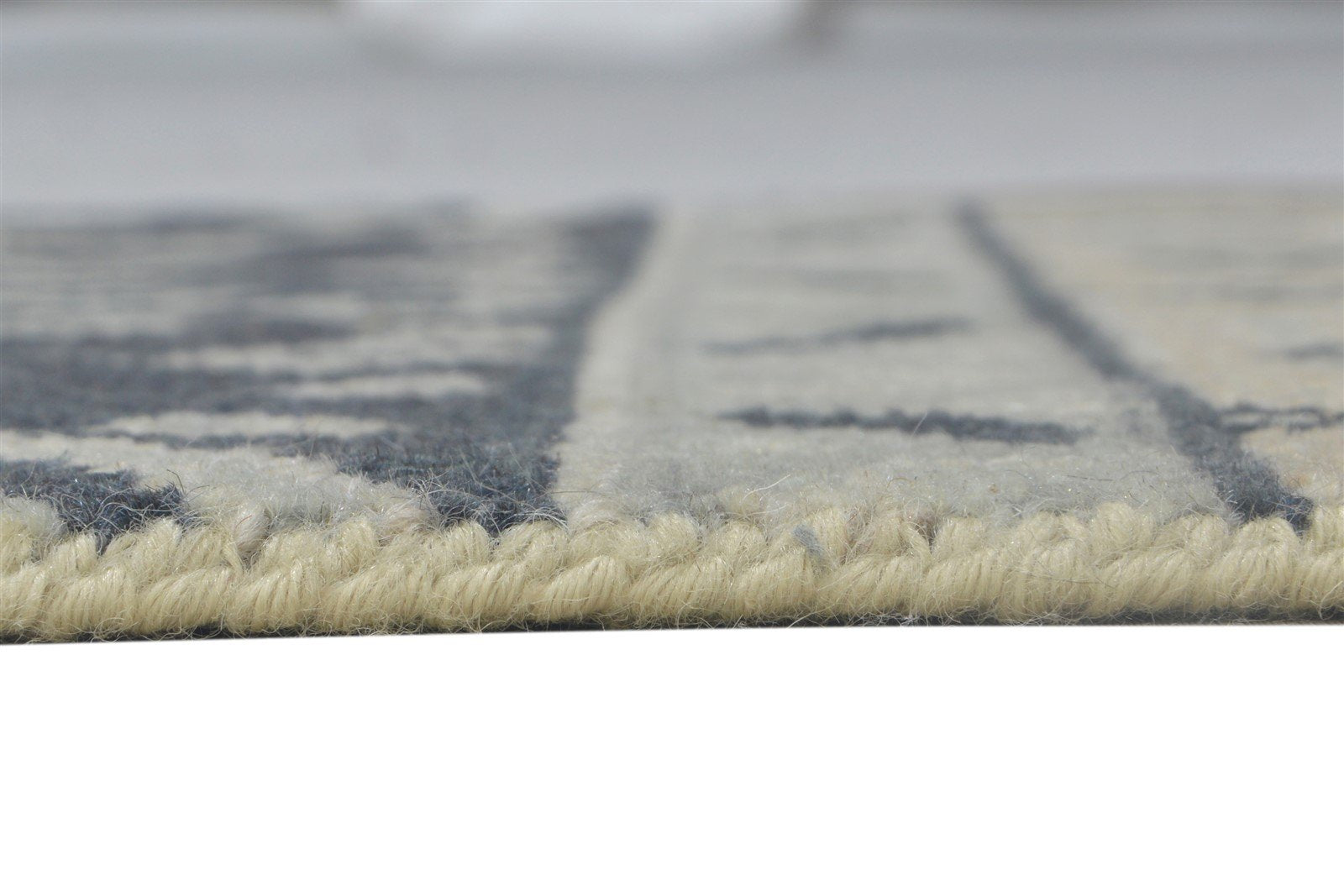 2' X 2' Rug Wool Grey Persian Hand Knotted Bokhara Oriental Small Carpet 7864120311957