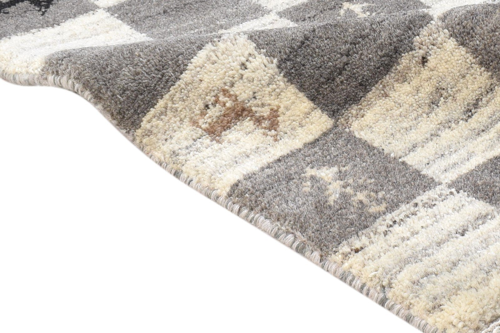 2' X 2' Rug Wool Grey Southwestern Hand Knotted Gabbeh Tribal Small Carpet 7865102205077