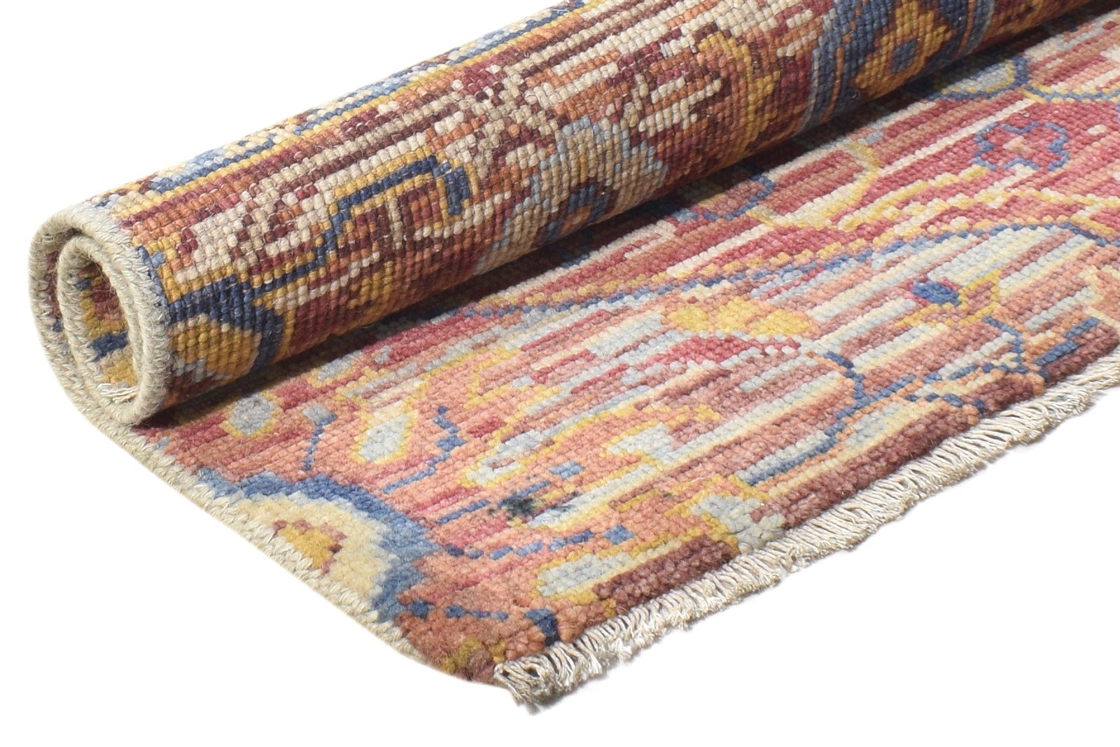 2' X 2' Rug Wool Rust Persian Hand Knotted Heriz-Indian Oriental Small Carpet 7864925946005