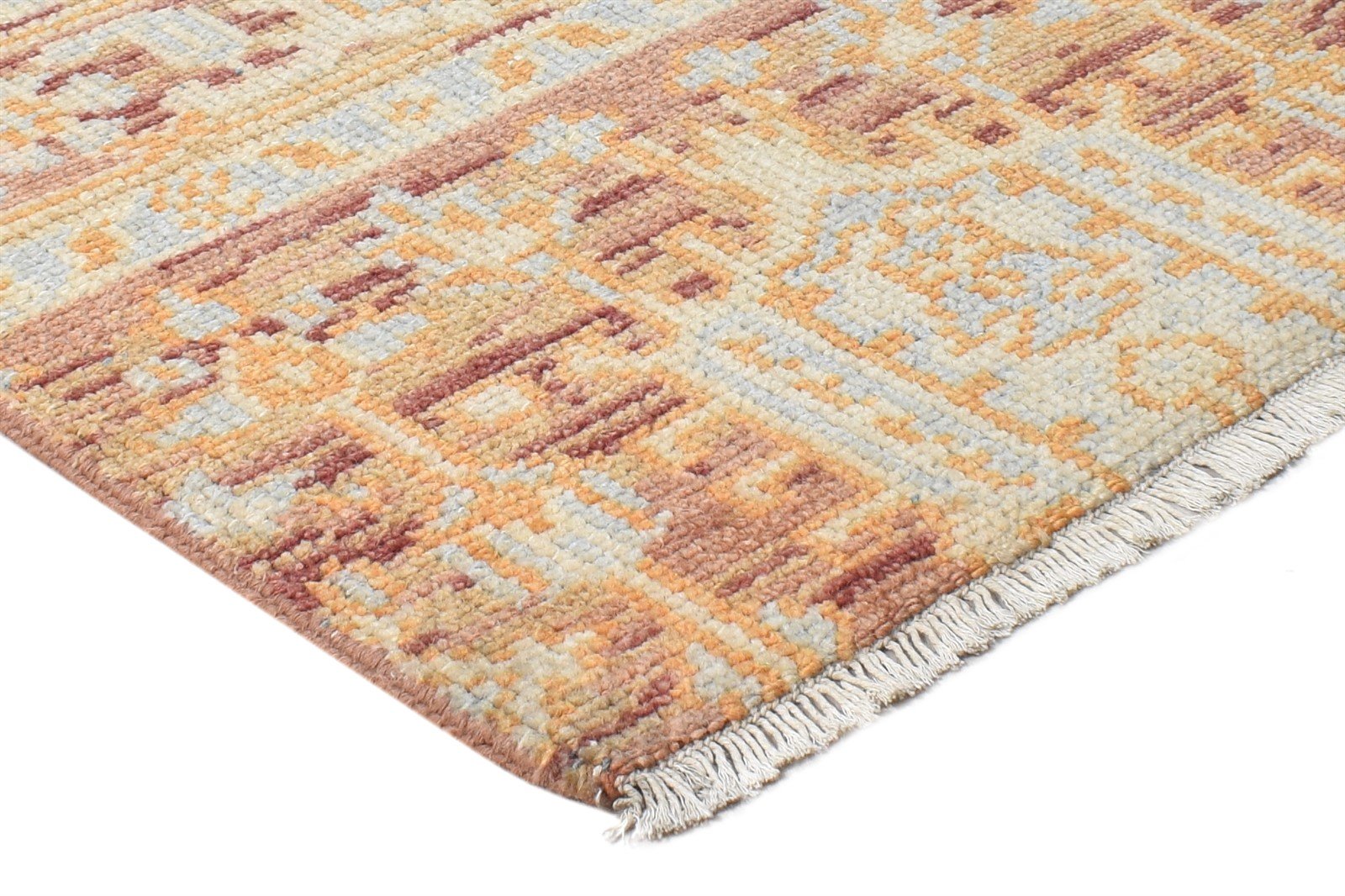 2' X 2' Rug Wool Rust Persian Hand Knotted Kazak Oriental Small Carpet 7865157714069