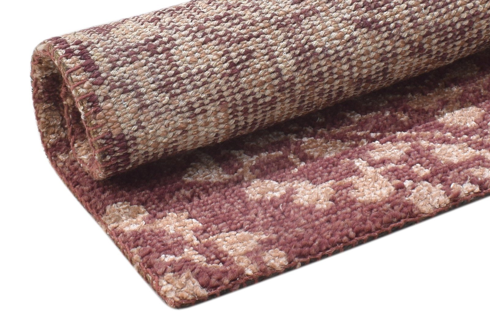 2' X 2' Rug Wool / Silk Red Modern Hand Knotted Moroccan Trellis Small Carpet 7864129421461