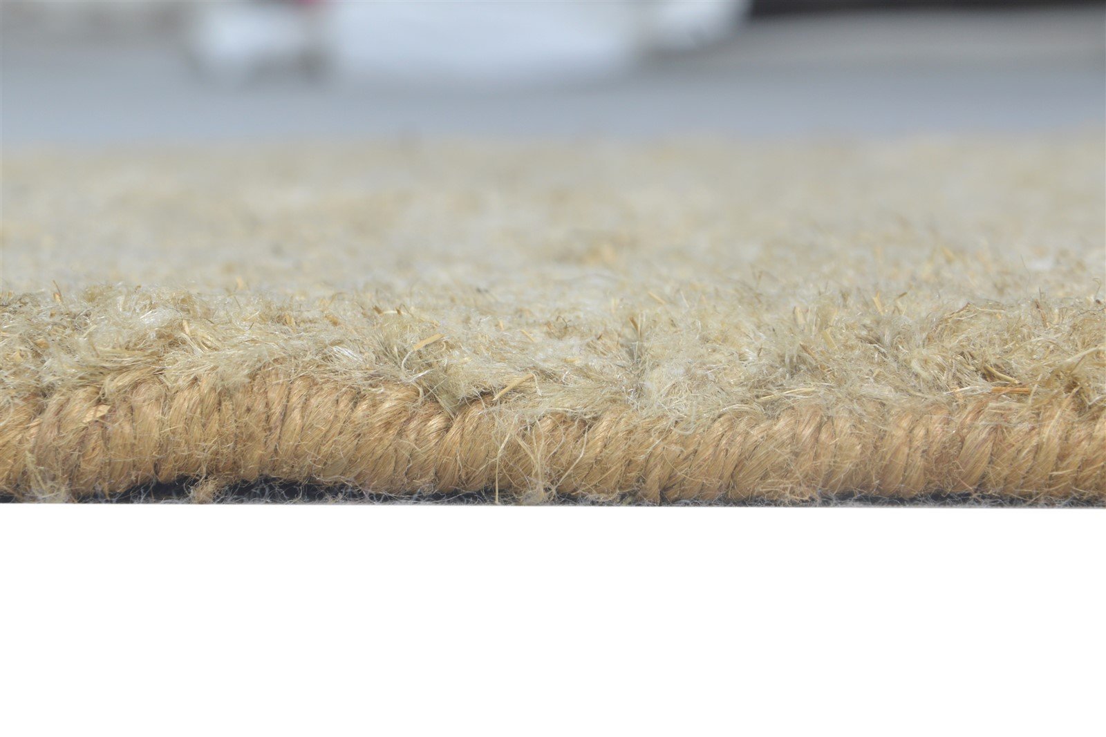 2' X 3' Rug Hemp Beige Modern Hand Knotted Scandinavian Solid Small Carpet 7865141624981