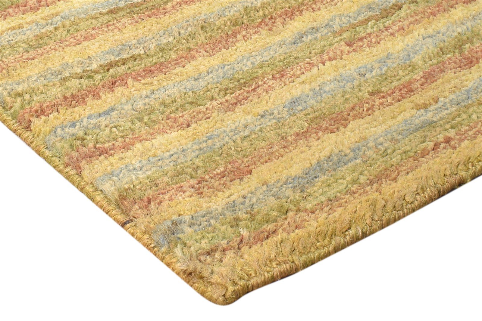 2' X 3' Rug Hemp Brown Modern Hand Knotted American Abstract Small Carpet 7865141231765