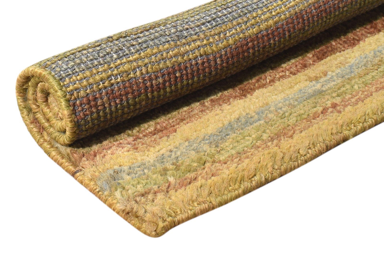 2' X 3' Rug Hemp Brown Modern Hand Knotted American Abstract Small Carpet 7865141231765