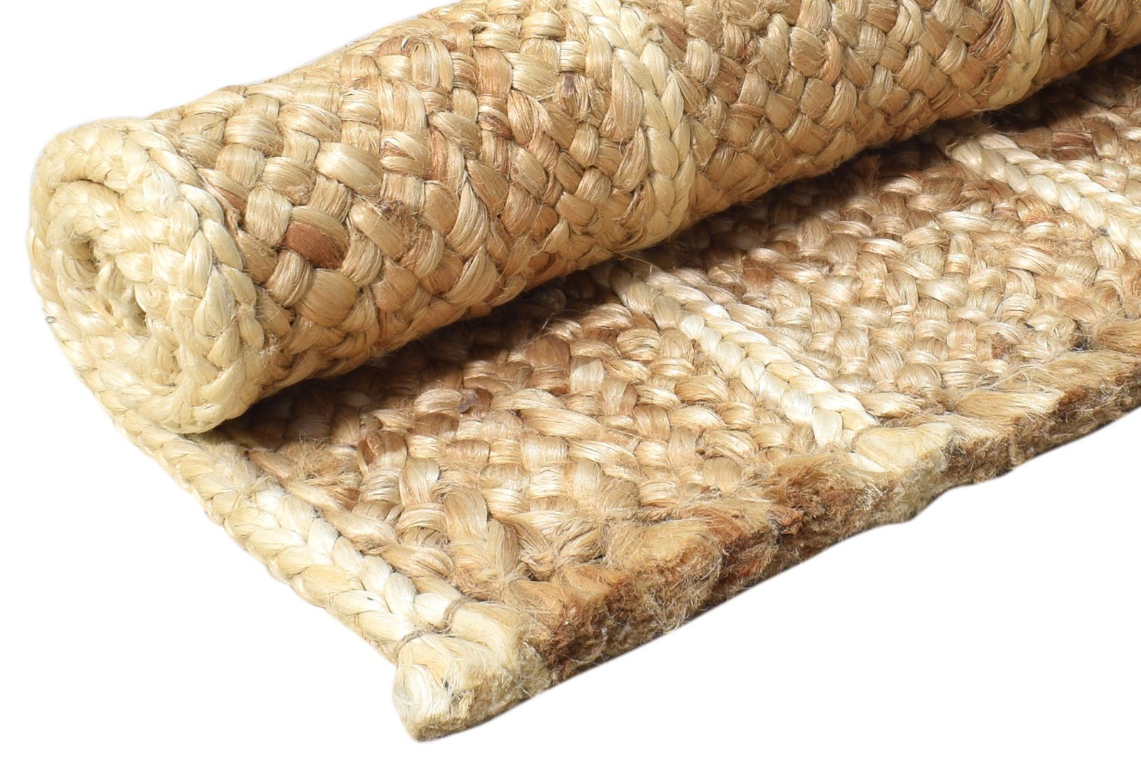 2' X 3' Rug Jute Cream Modern Hand Woven Scandinavian Striped Small Carpet 7864961138837